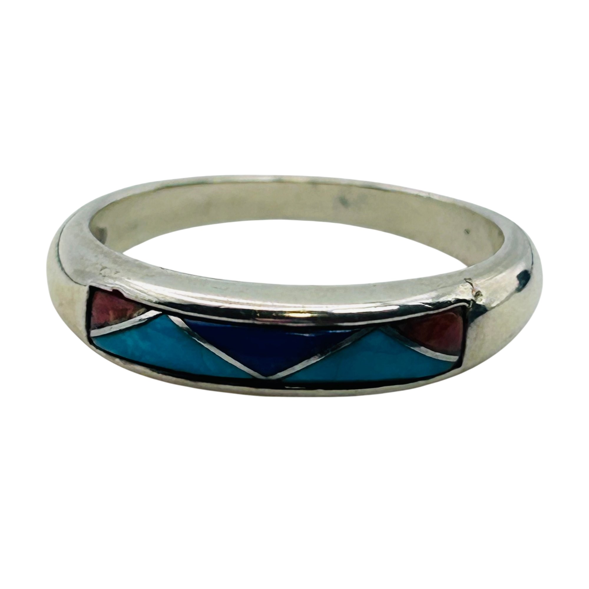 Carolyn Pollack Sterling Inlay Stone Ring Sz 9