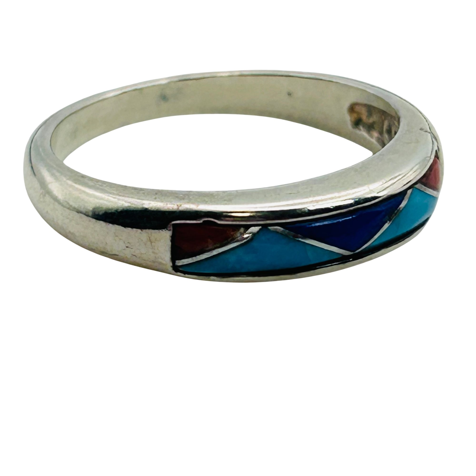 Carolyn Pollack Sterling Inlay Stone Ring Sz 9