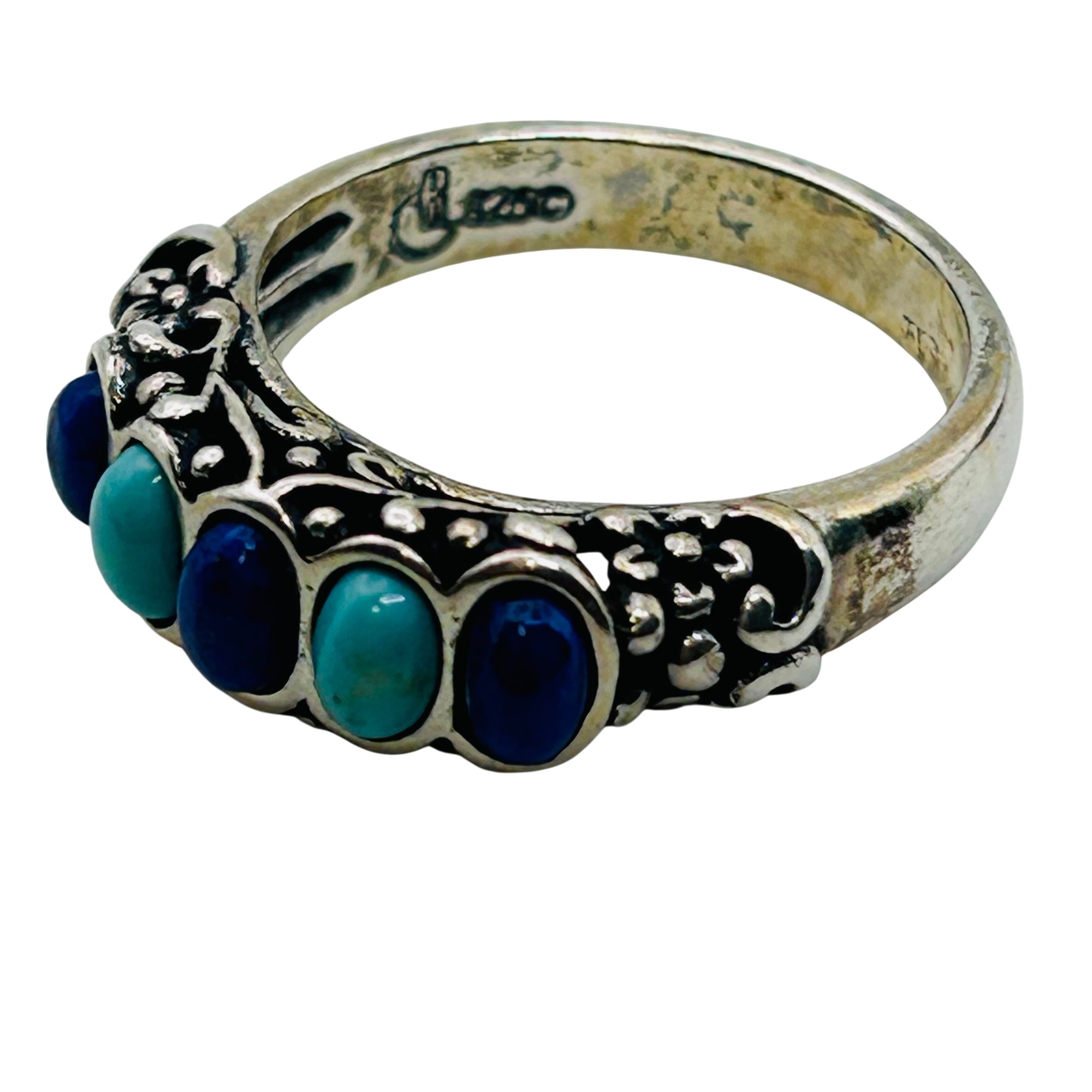 Carolyn Pollack Sterling Multi-Stone Ring Sz 8