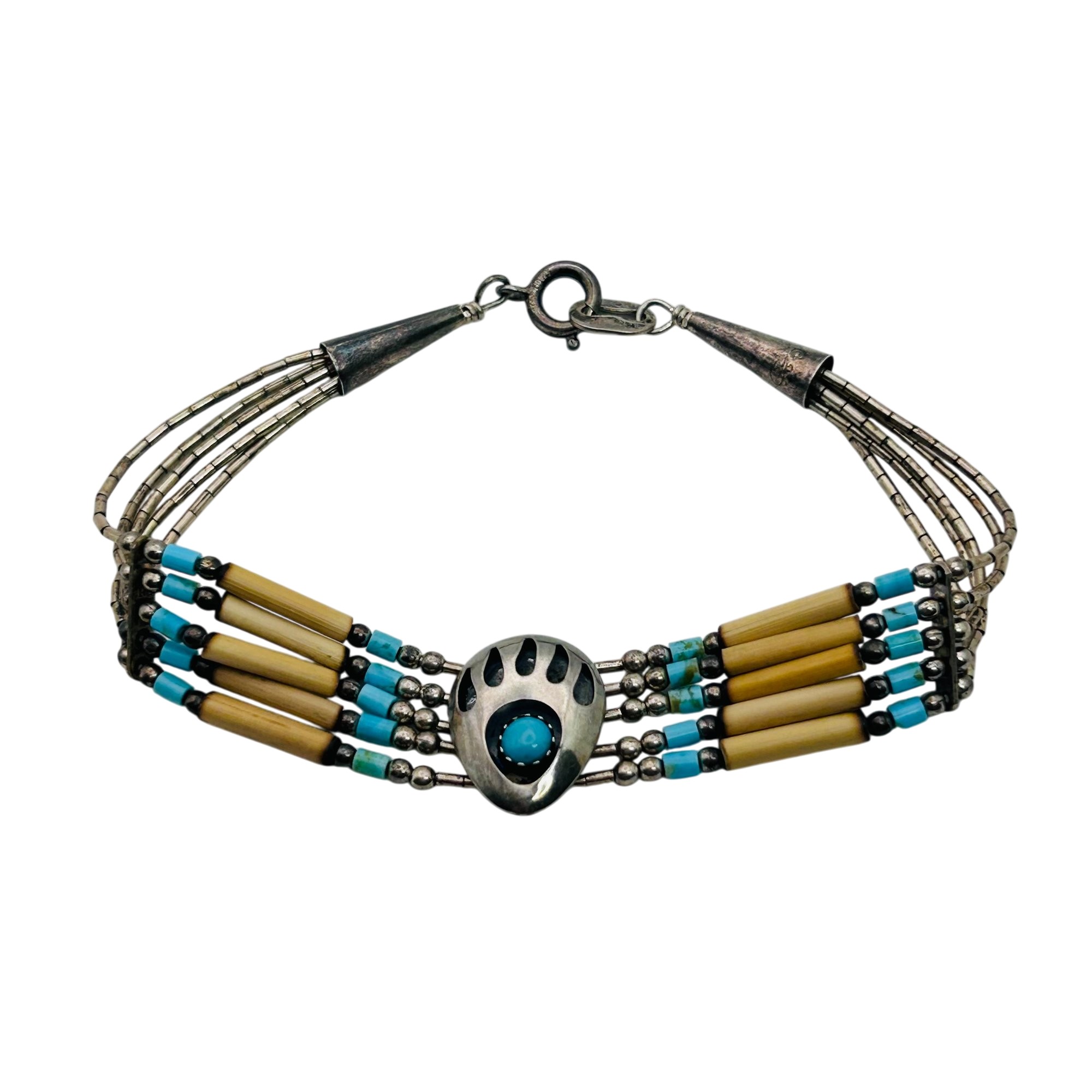Carolyn Pollack Sterling Liquid Silver Bear Claw Bracelet