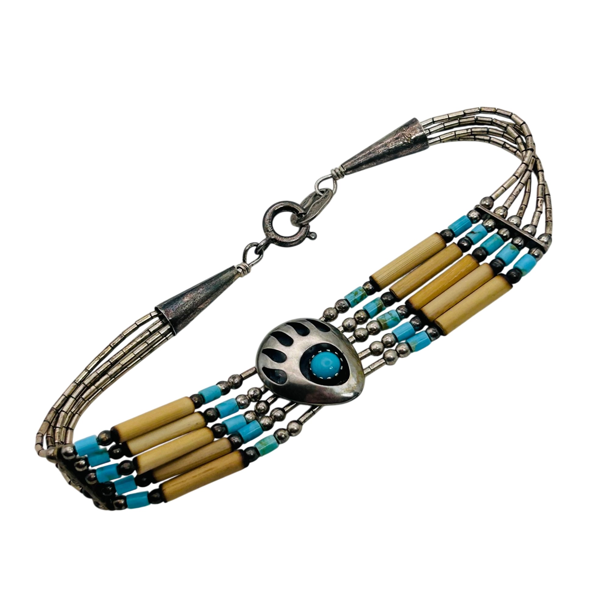Carolyn Pollack Sterling Liquid Silver Bear Claw Bracelet