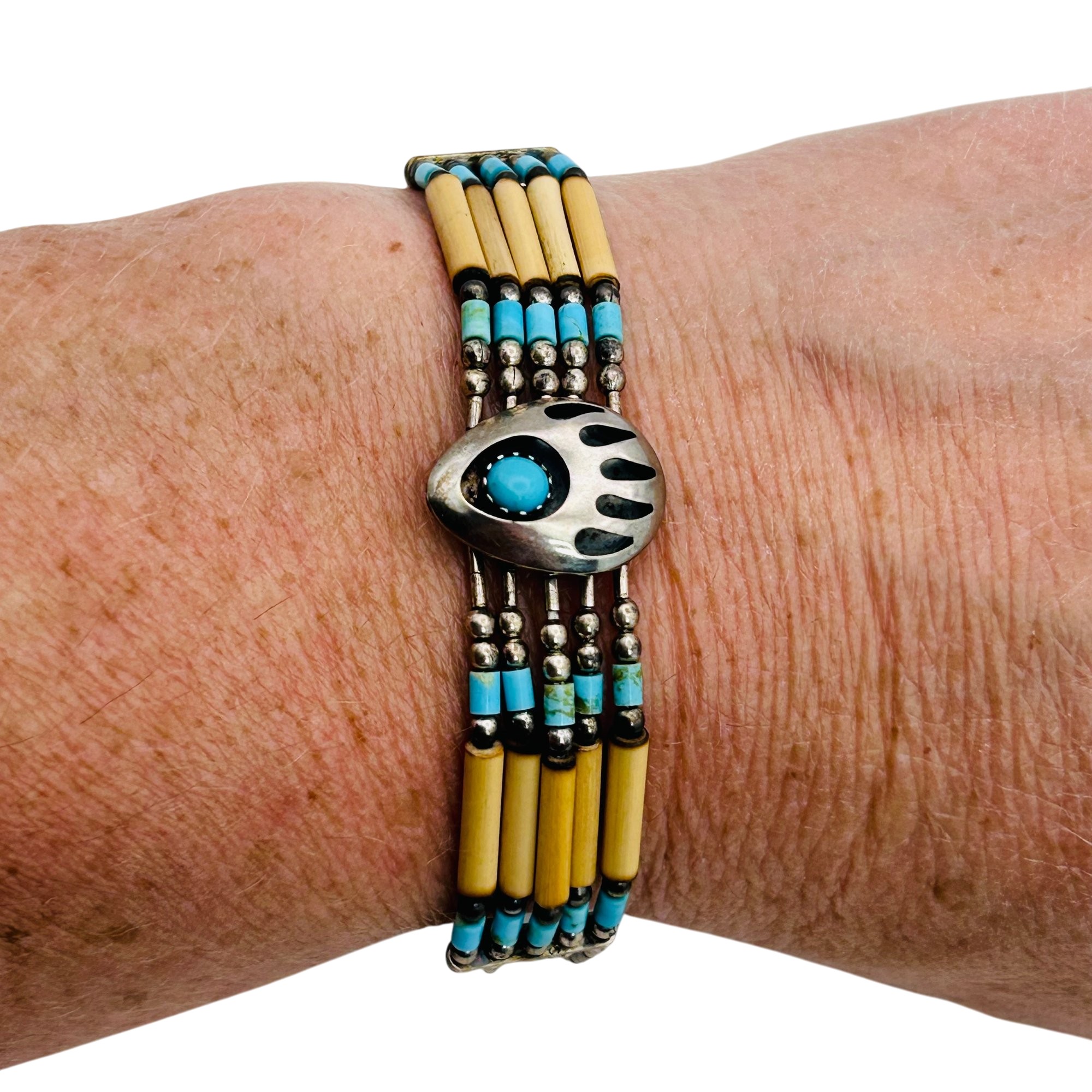 Carolyn Pollack Sterling Liquid Silver Bear Claw Bracelet