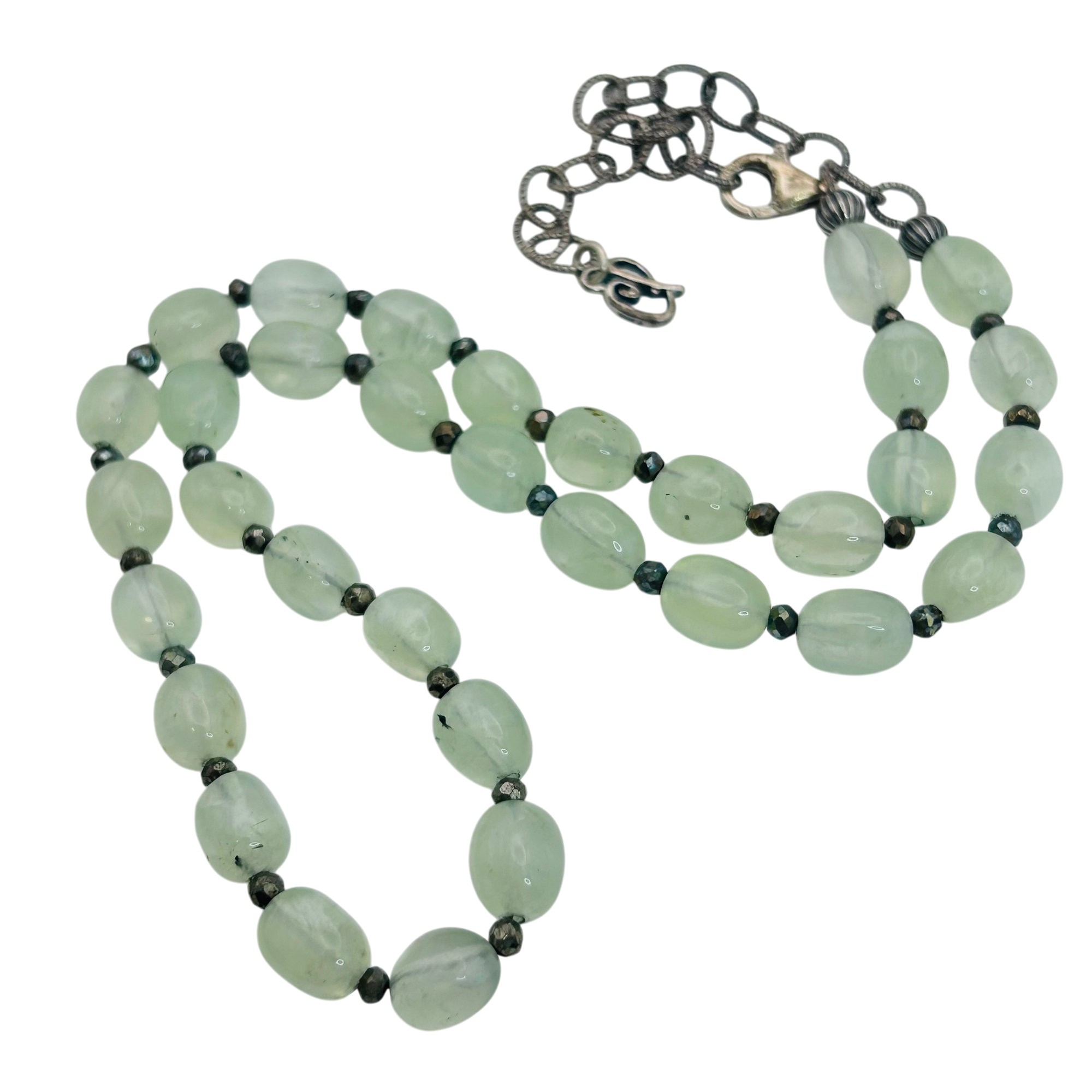 Carolyn Pollack Sterling Green Bead Necklace