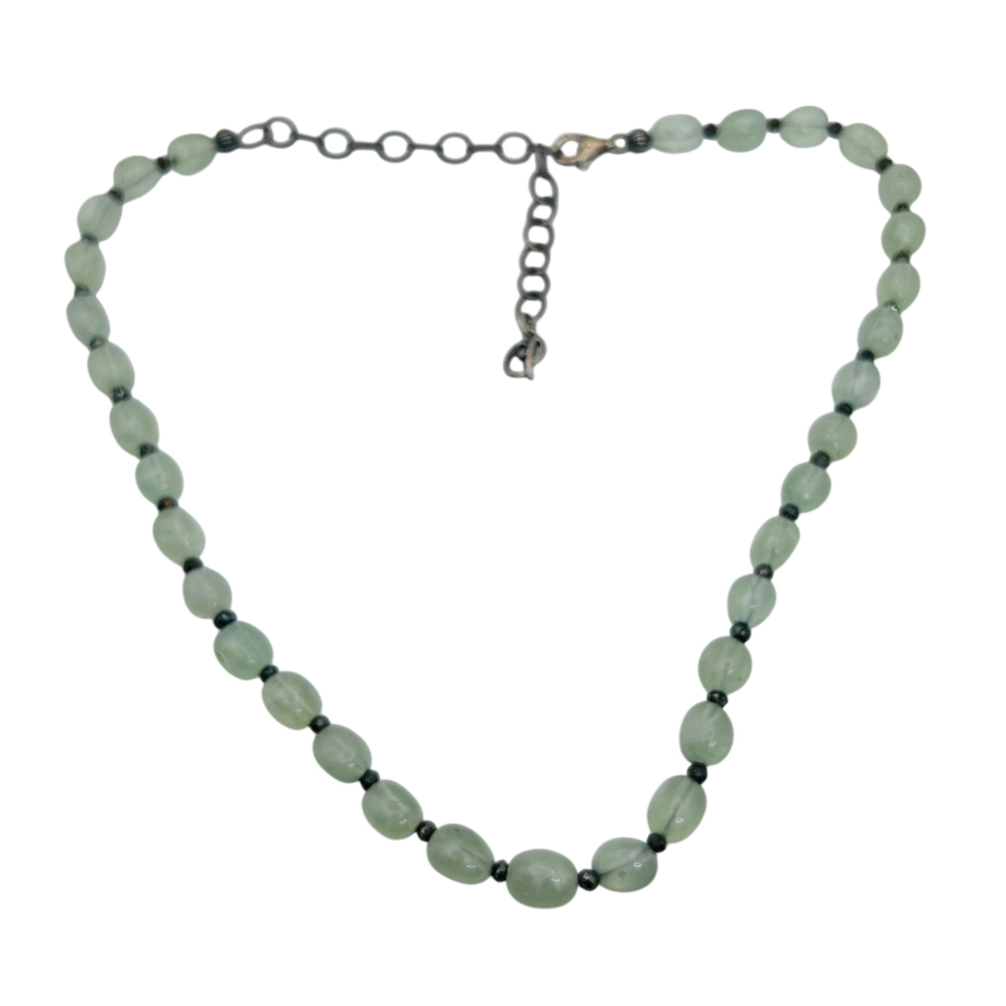 Carolyn Pollack Sterling Green Bead Necklace