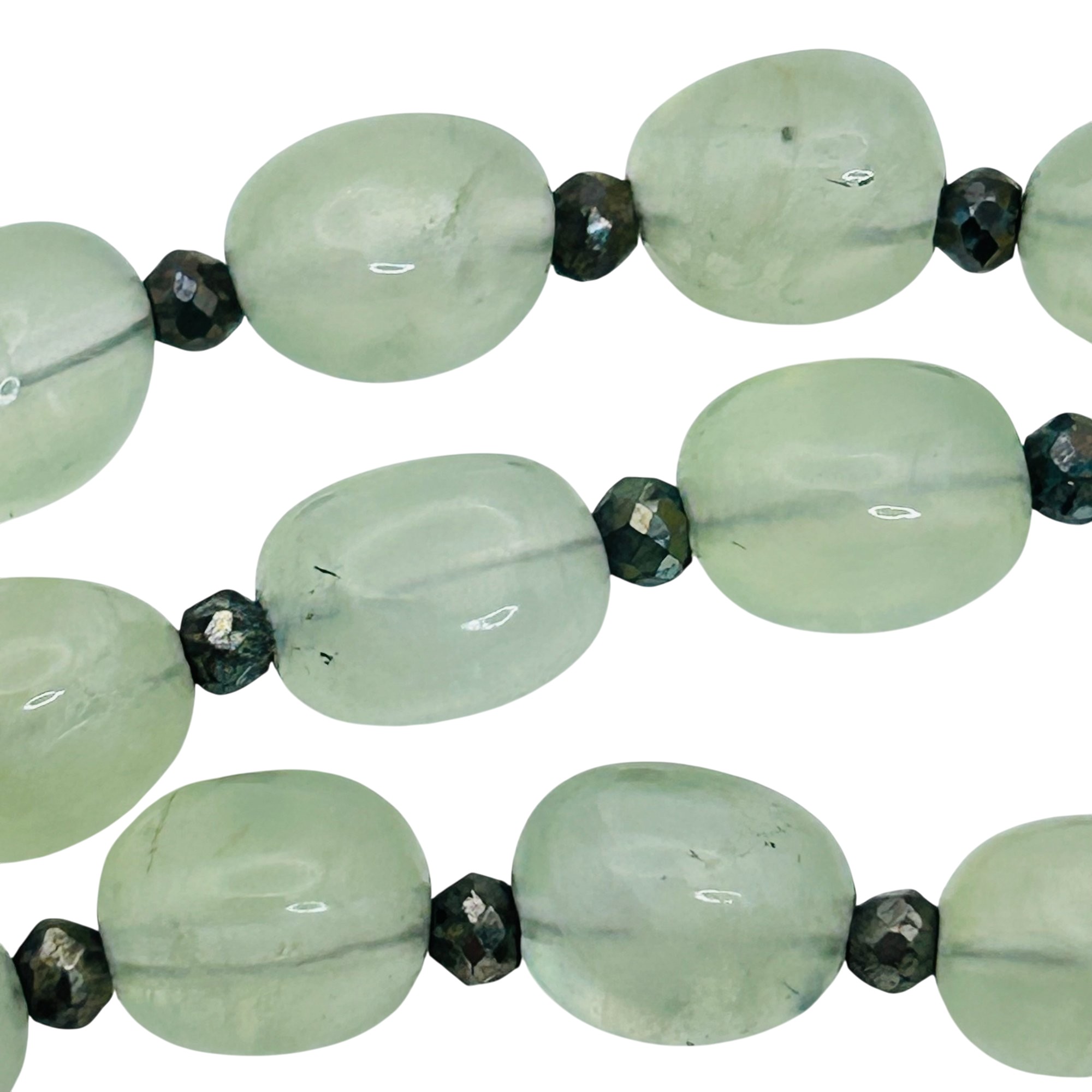 Carolyn Pollack Sterling Green Bead Necklace