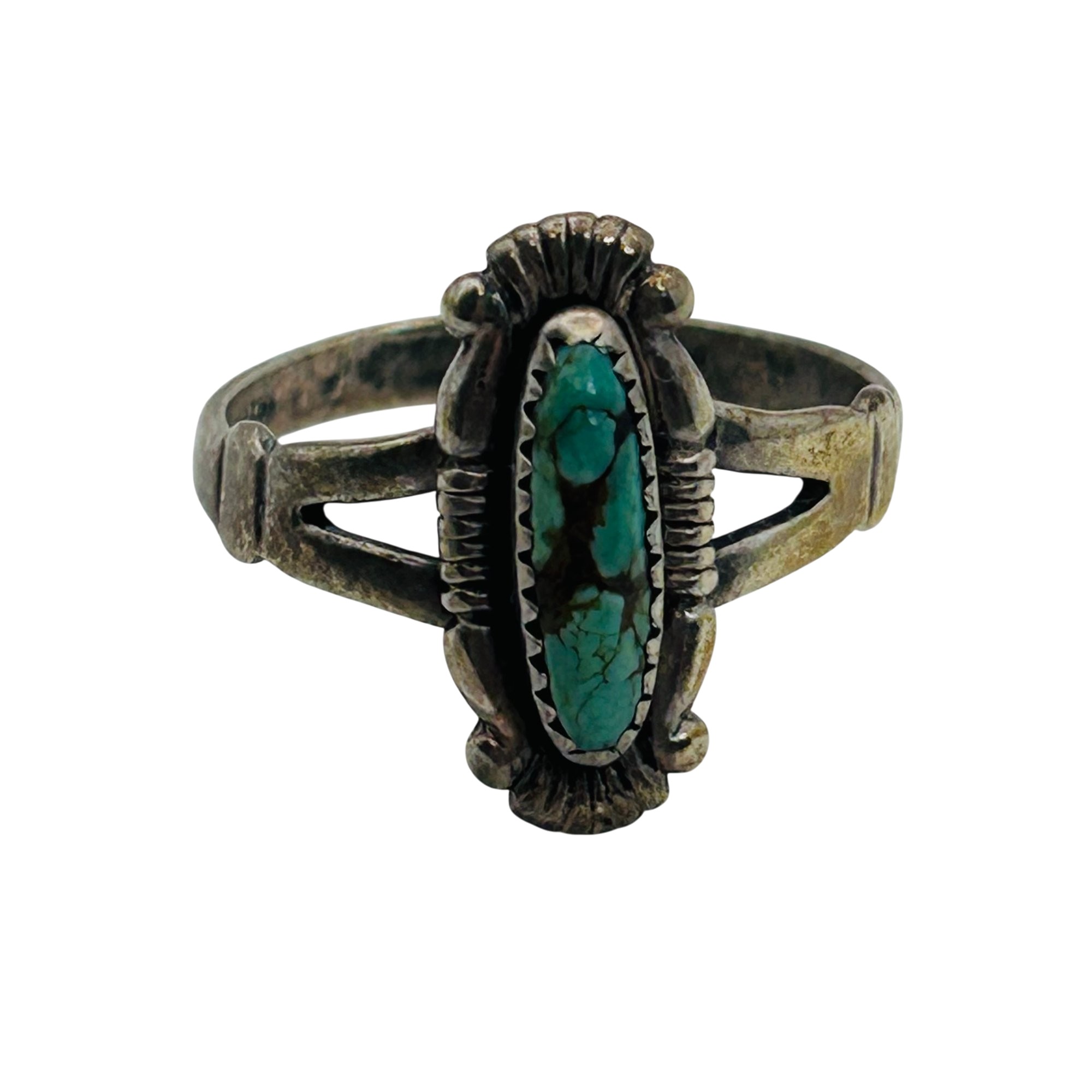 Bell Trading Post Sterling Turquoise Ring Sz 6
