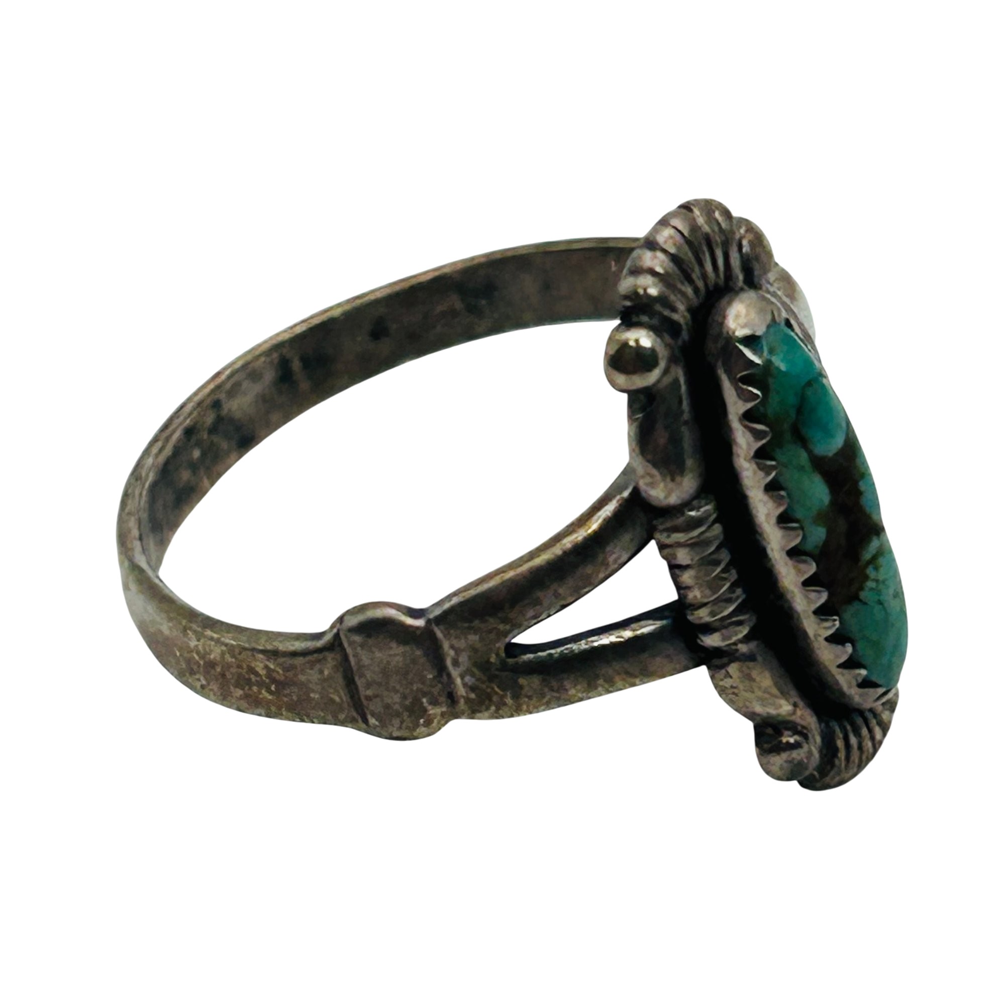 Bell Trading Post Sterling Turquoise Ring Sz 6