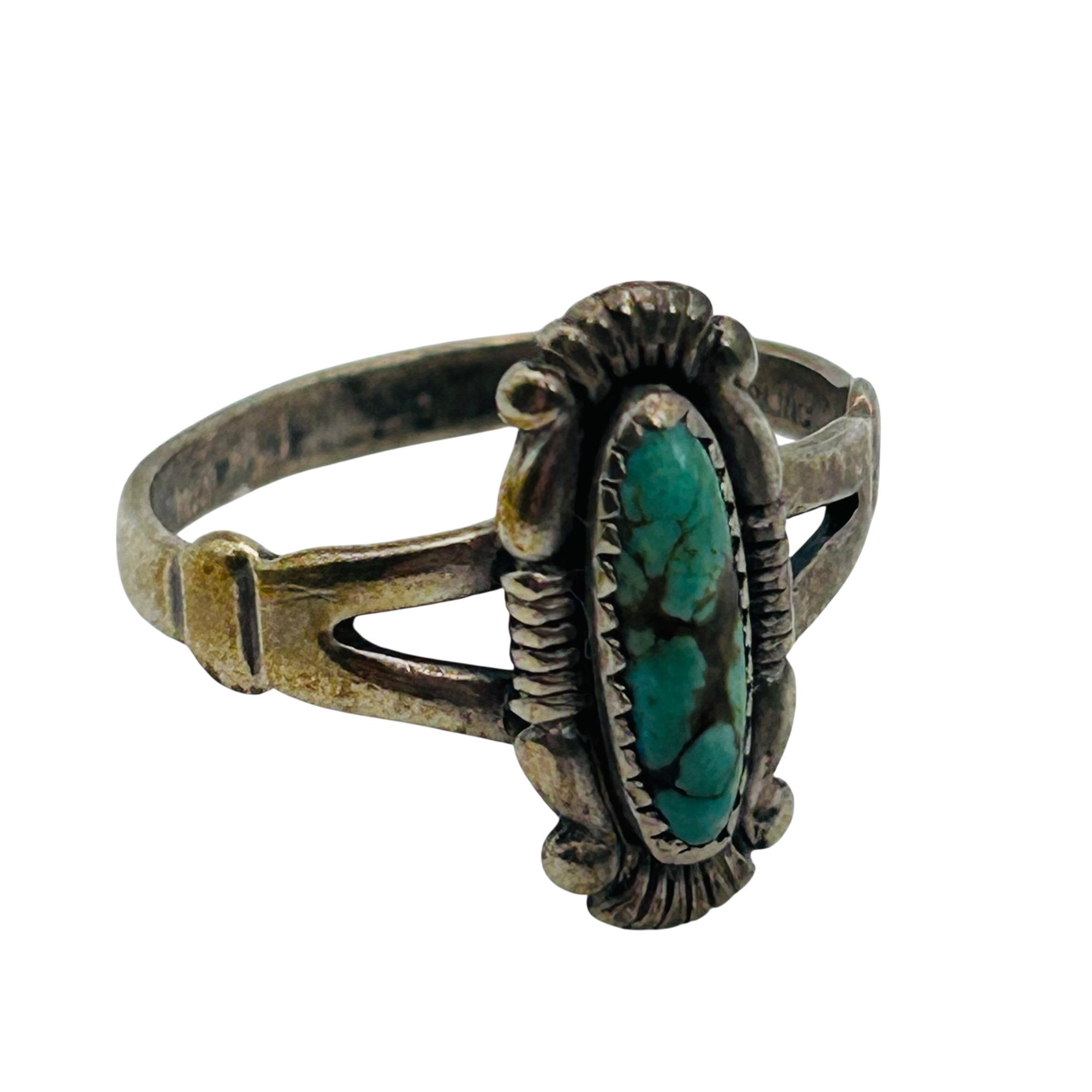 Bell Trading Post Sterling Turquoise Ring Sz 6