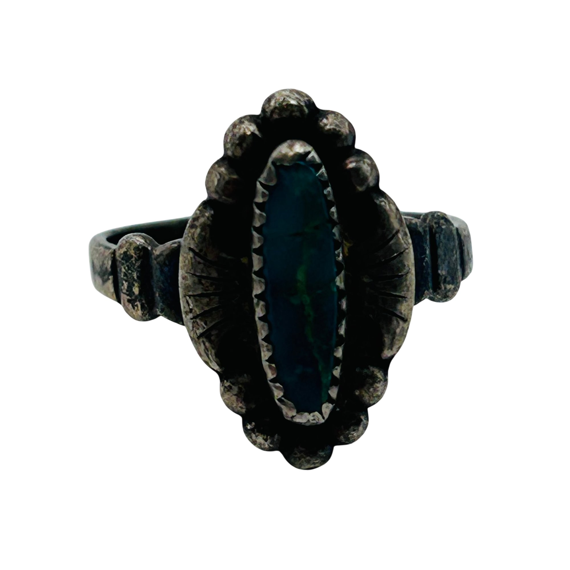 Bell Trading Post Sterling Turquoise Ring Sz 4