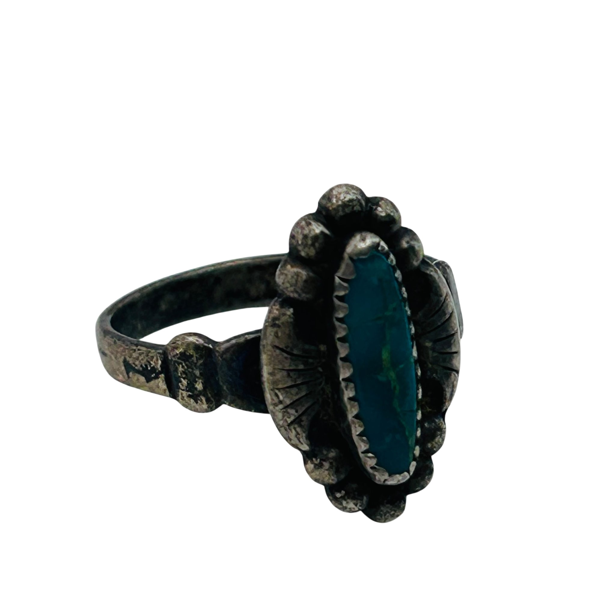 Bell Trading Post Sterling Turquoise Ring Sz 4