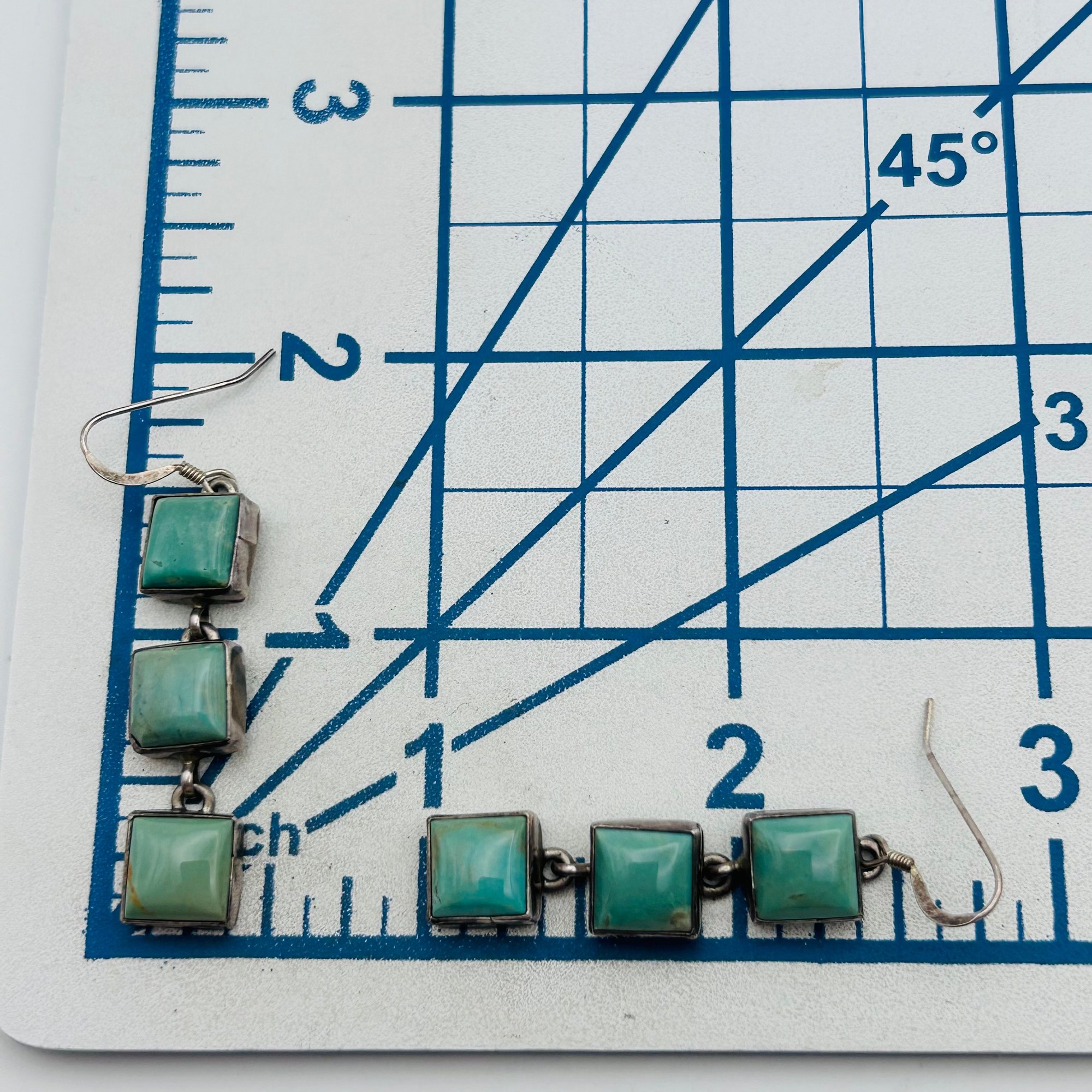 Signed Navajo Sterling Turquoise Earrings