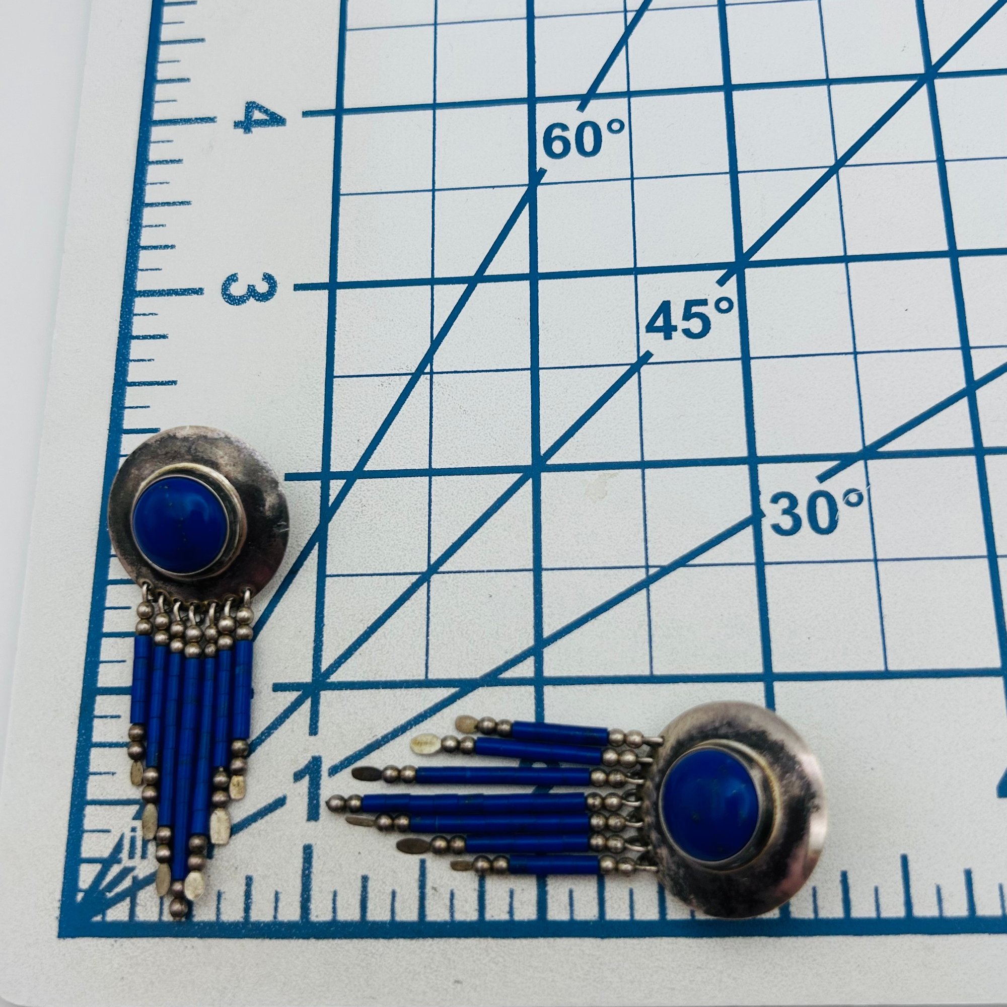Southwest Sterling Lapis Lazuli Earrings