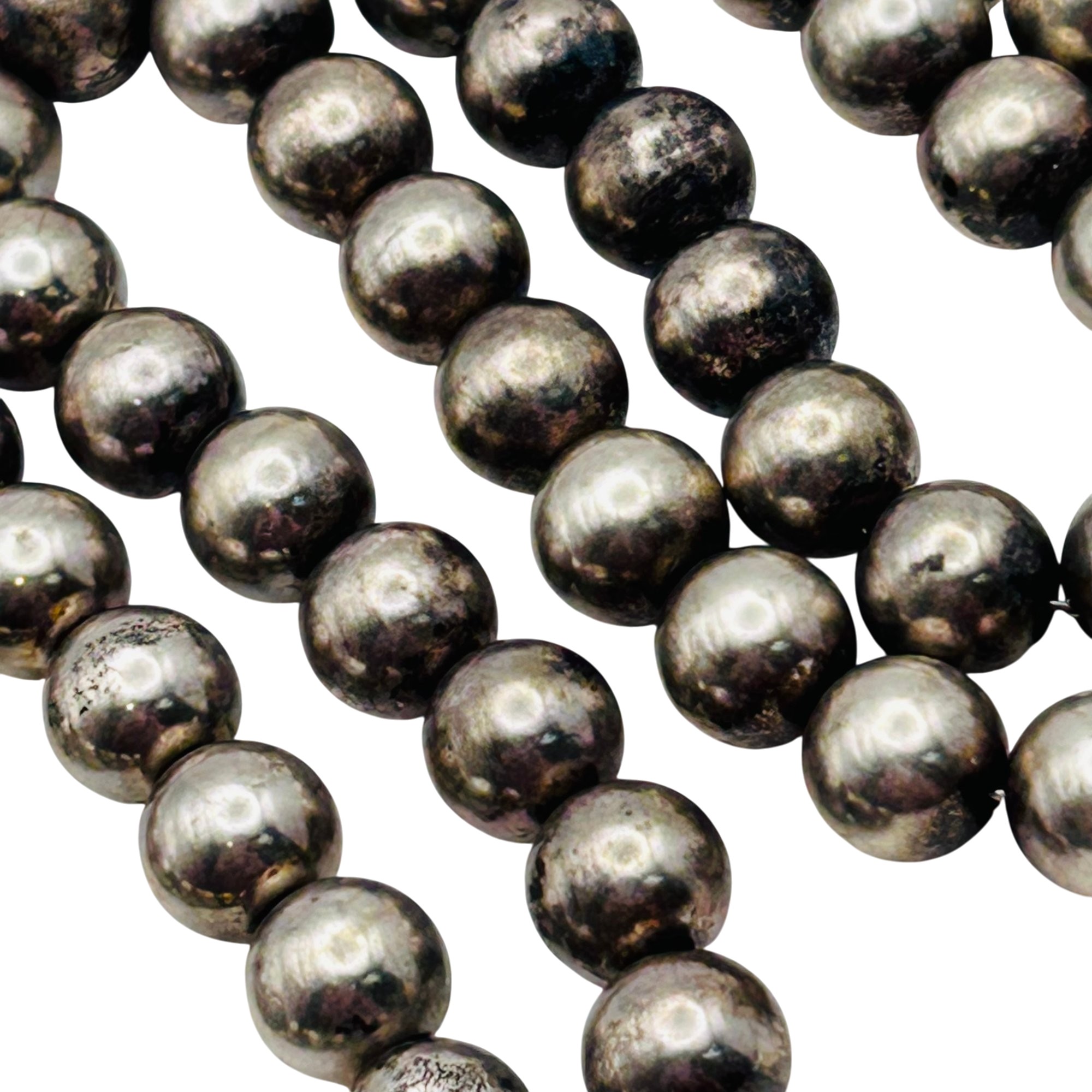 Southwest Sterling Bead On Sterling Chain Necklace
