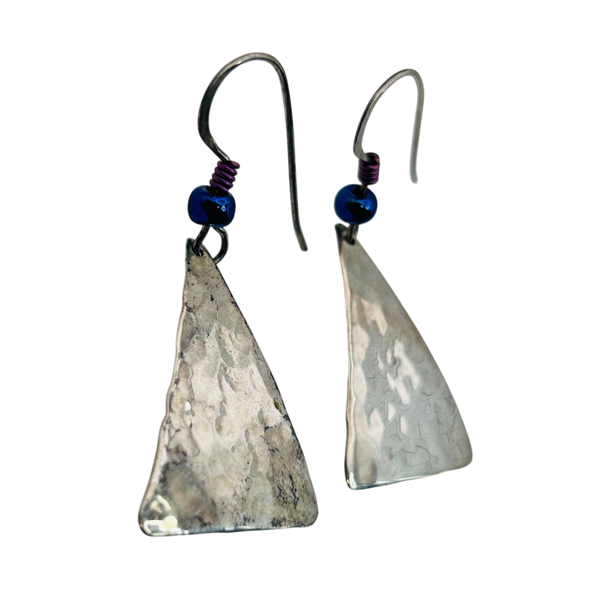 Navajo Sterling Hammered Earrings