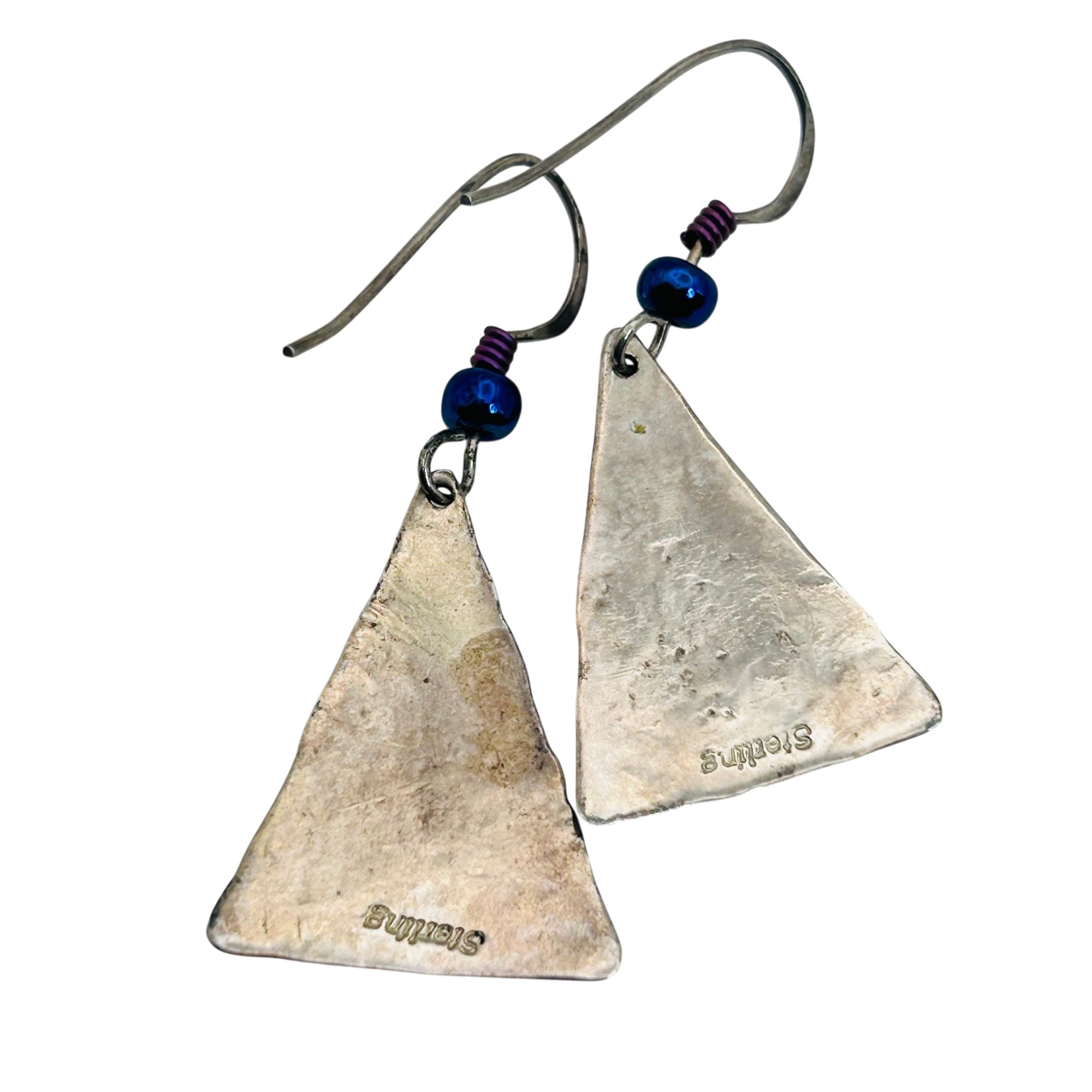 Navajo Sterling Hammered Earrings