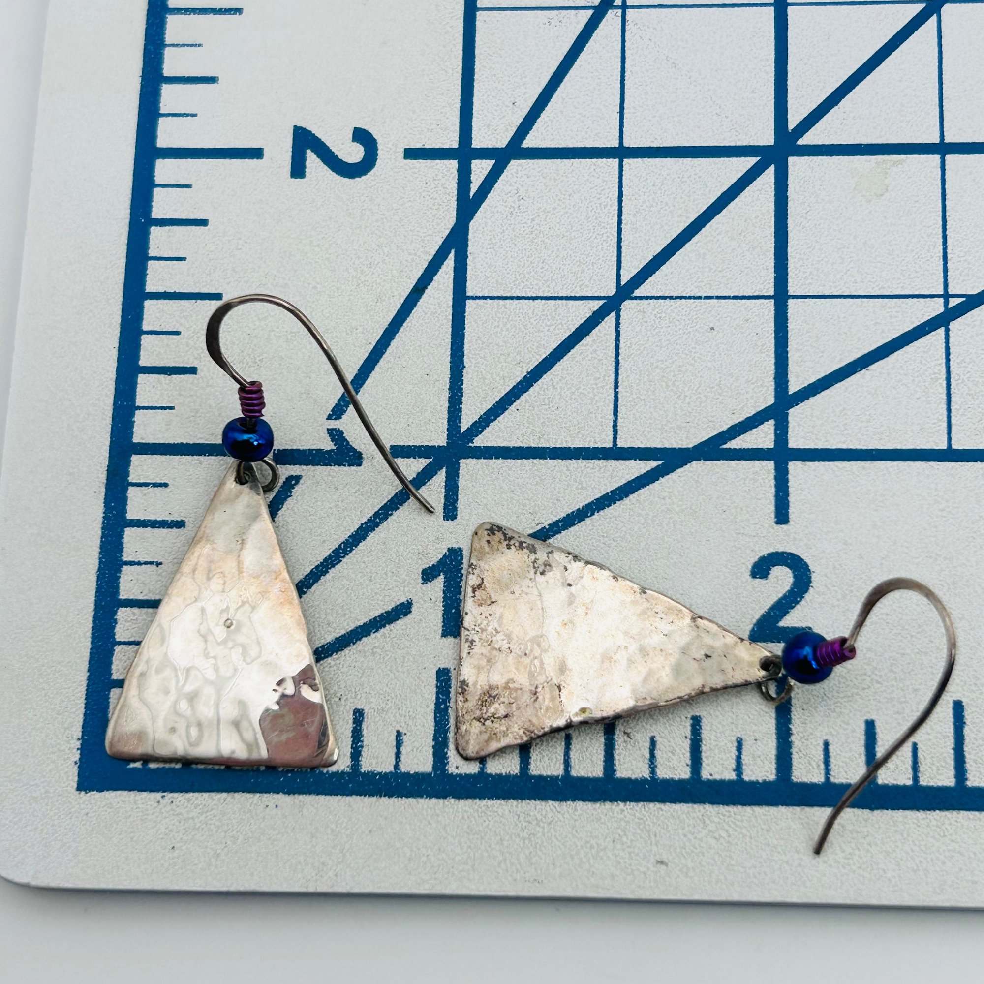 Navajo Sterling Hammered Earrings
