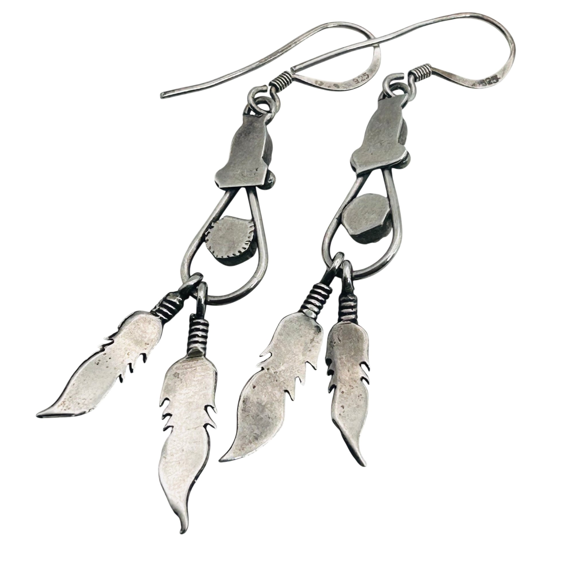 Navajo Sterling Multi-Stone Earrings