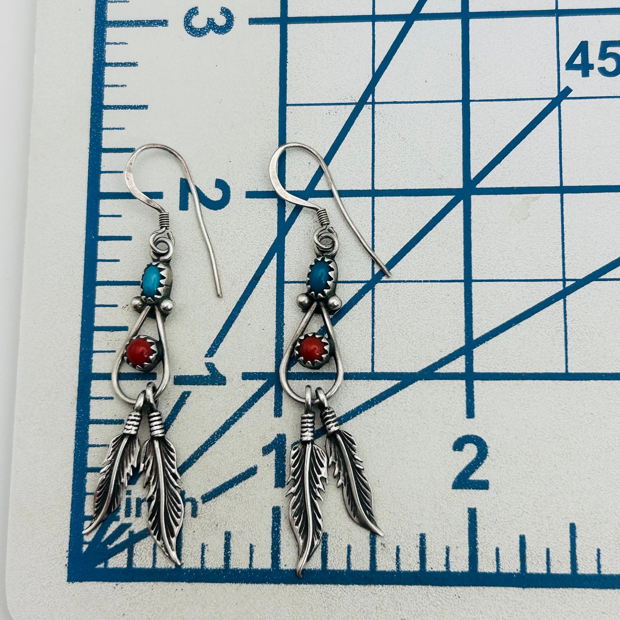Navajo Sterling Multi-Stone Earrings