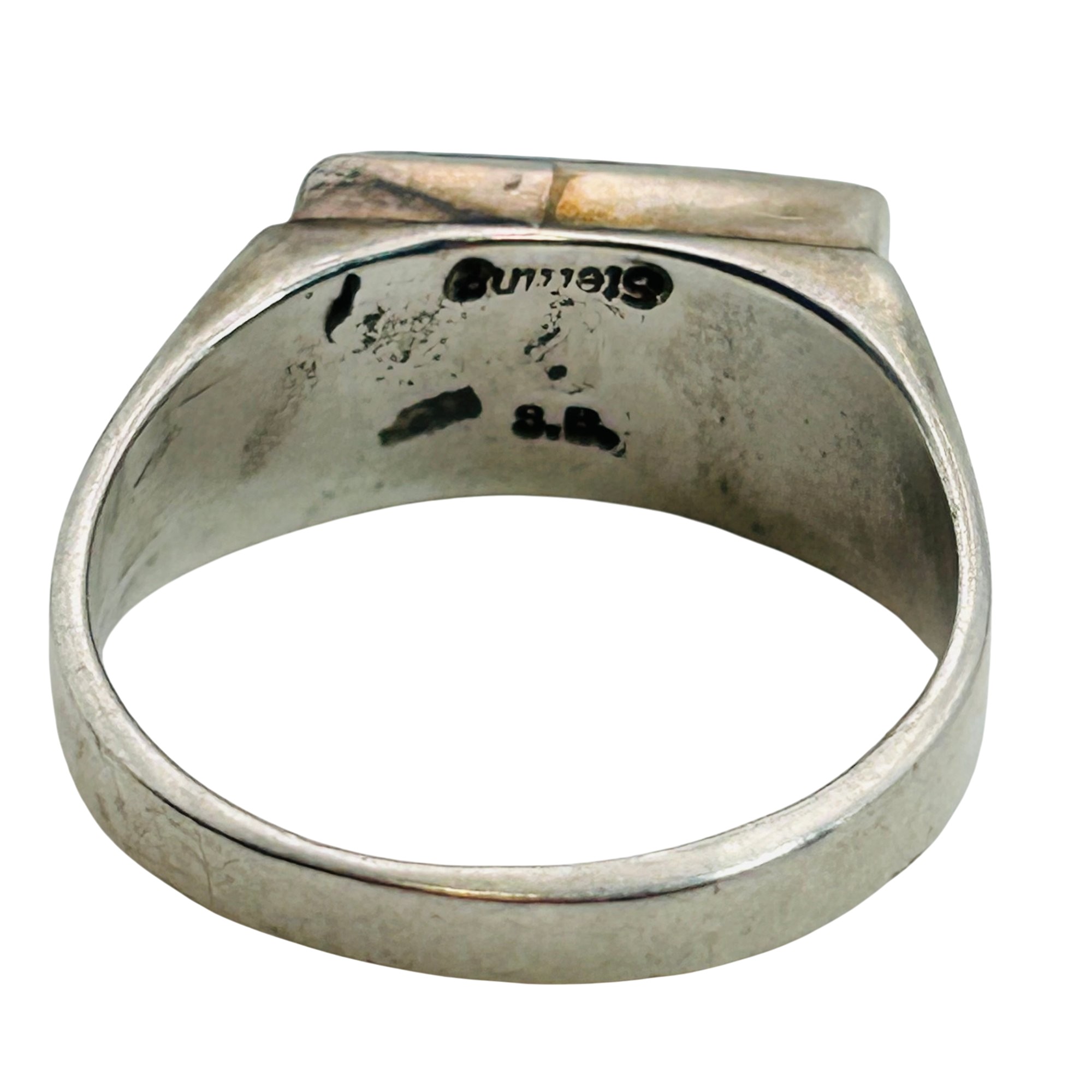 Sam Begay Navajo Multi-Stone Inlay Ring Sz 12.5