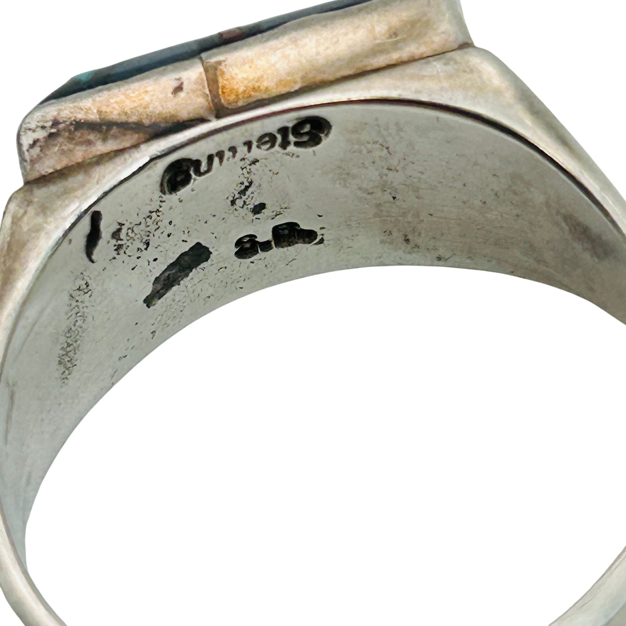 Sam Begay Navajo Multi-Stone Inlay Ring Sz 12.5