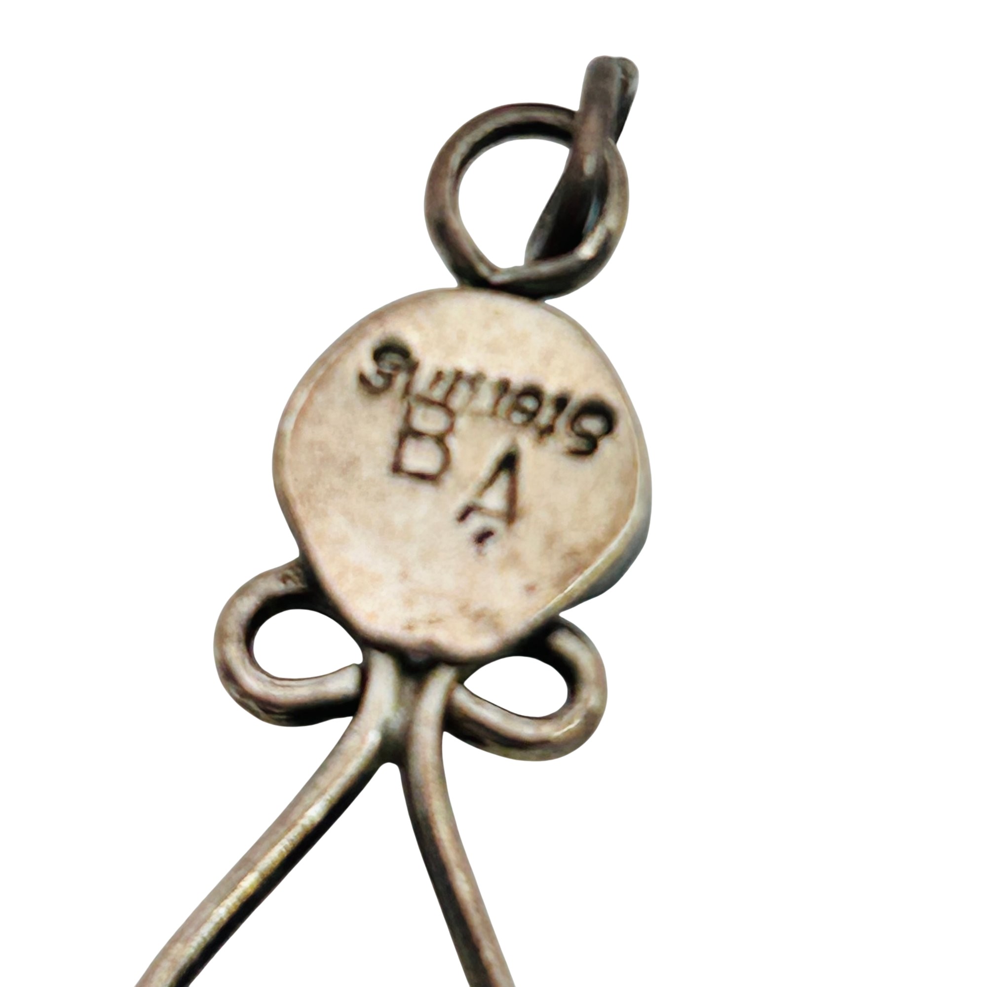 Signed Navajo Sterling Turquoise Pendant