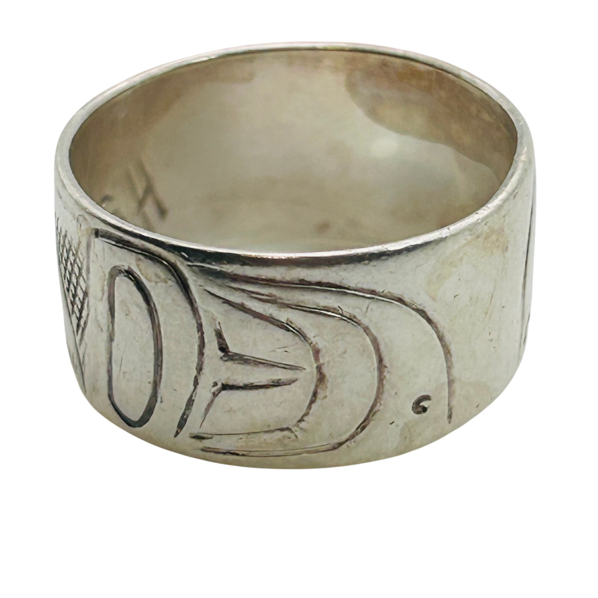Northwest Coast Indian Navajo Sterling Ring Sz 8