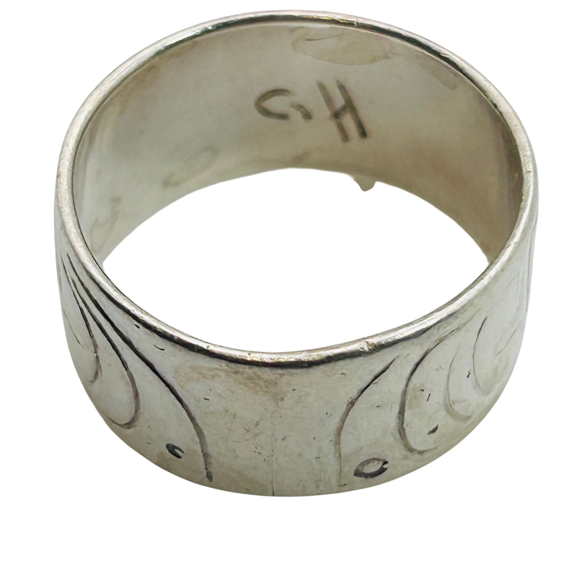 Northwest Coast Indian Navajo Sterling Ring Sz 8