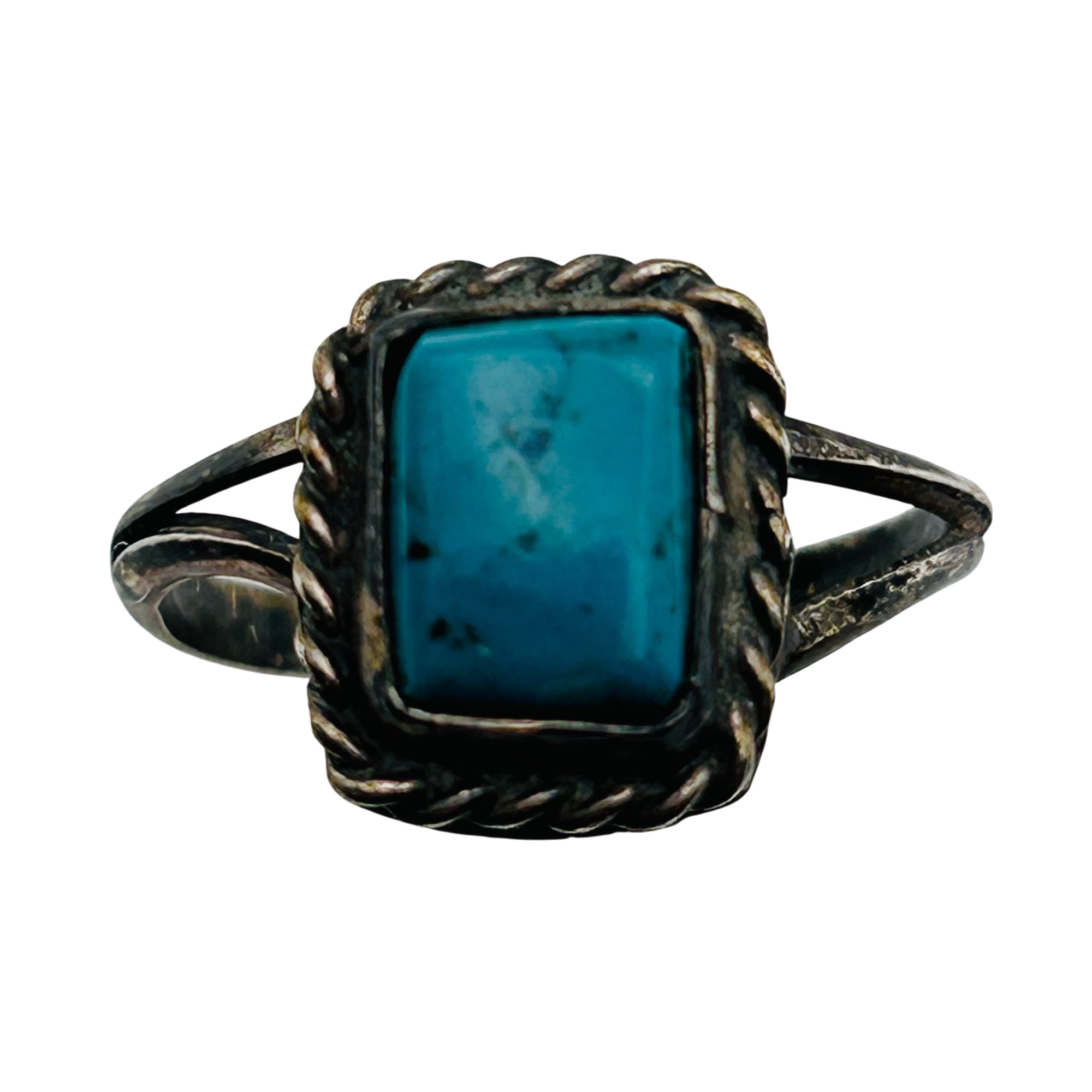 Navajo Sterling Turquoise Ring Sz 5.5