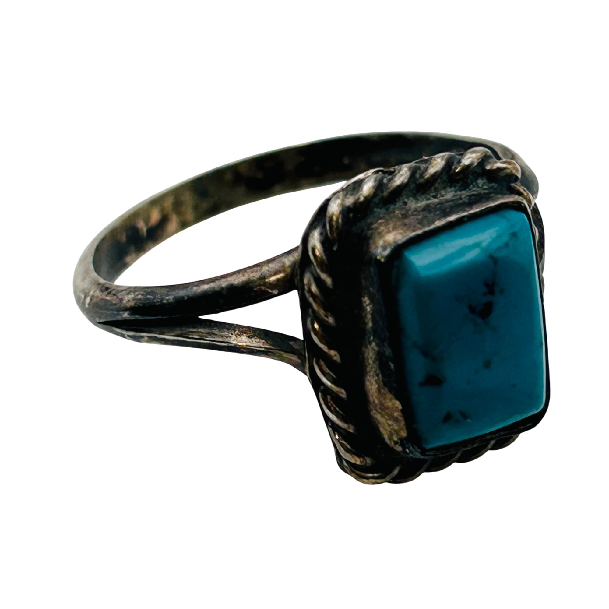 Navajo Sterling Turquoise Ring Sz 5.5