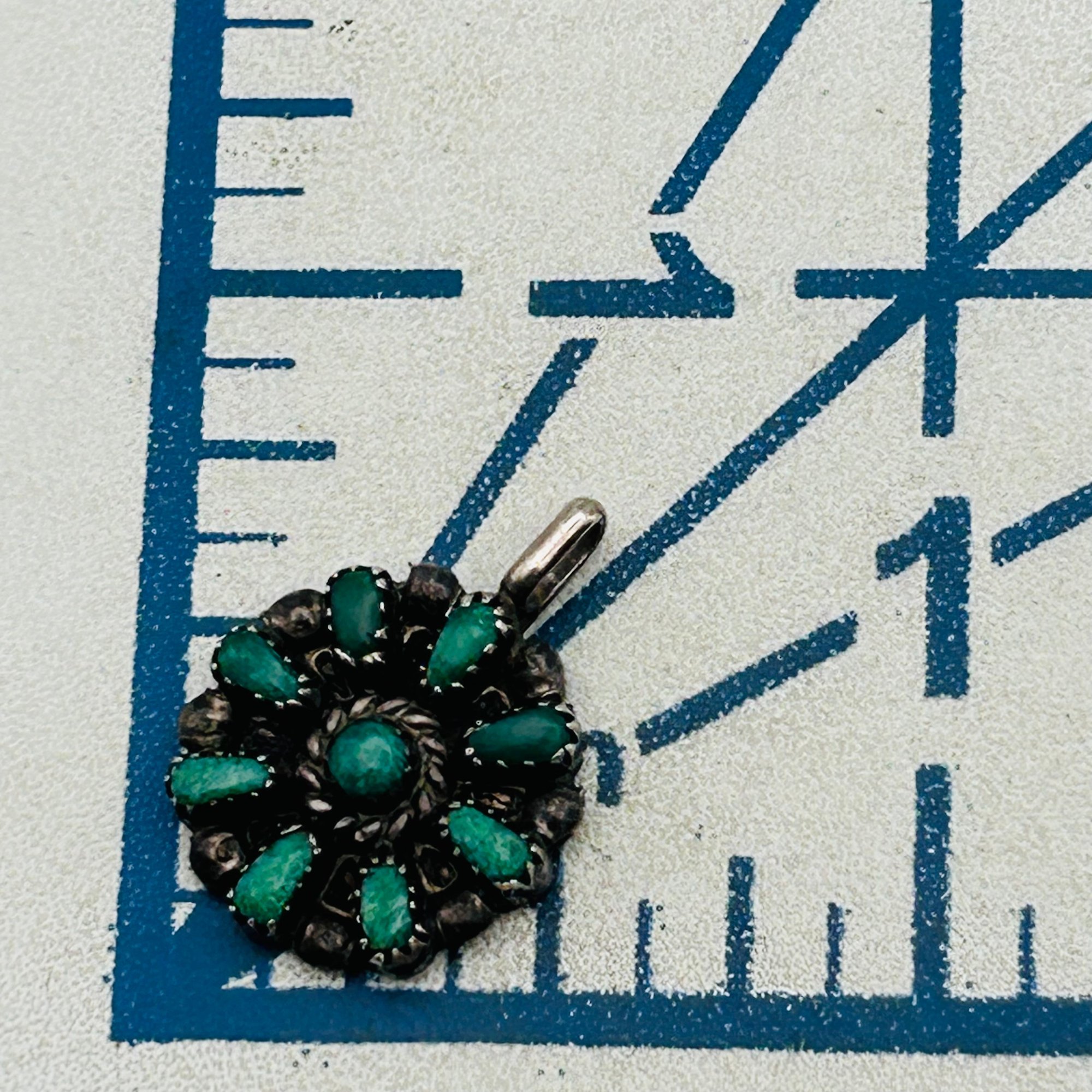 Zuni Sterling Petite Point Pendant