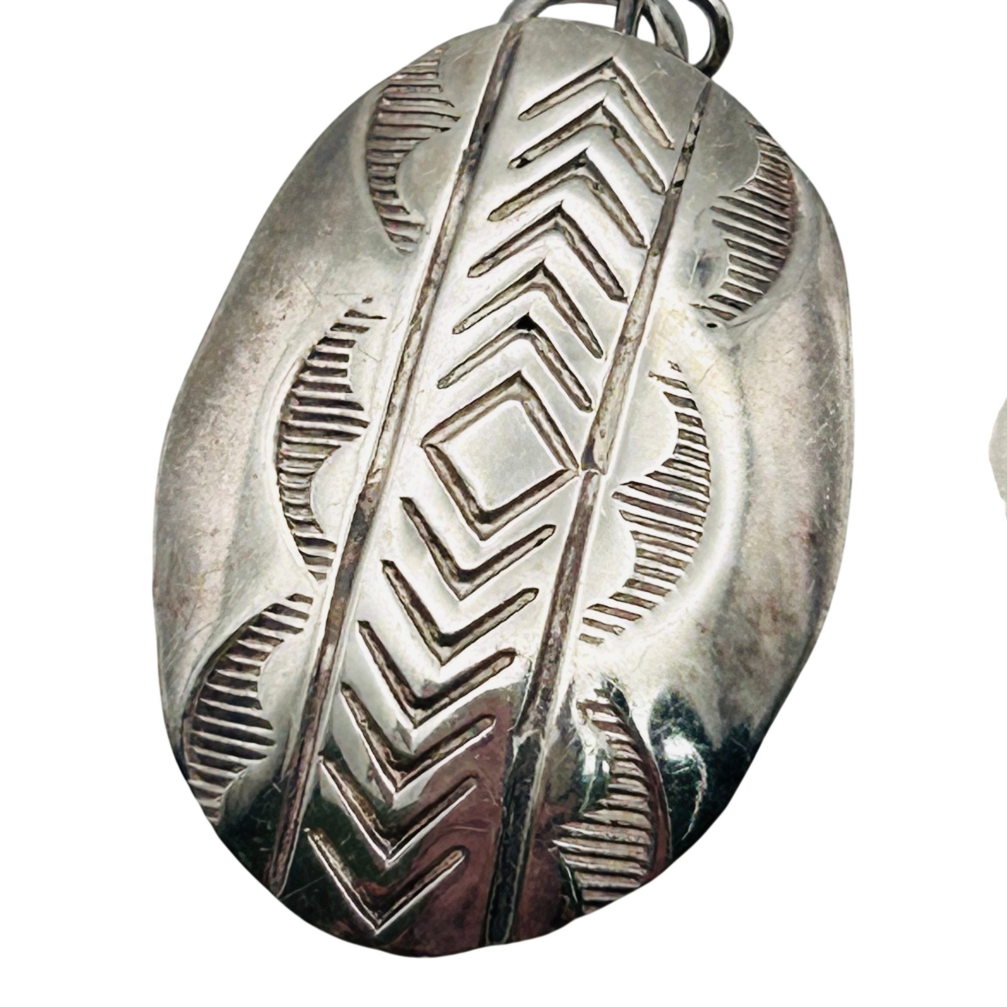Andrew Johnson Navajo Sterling Stamped Earrings