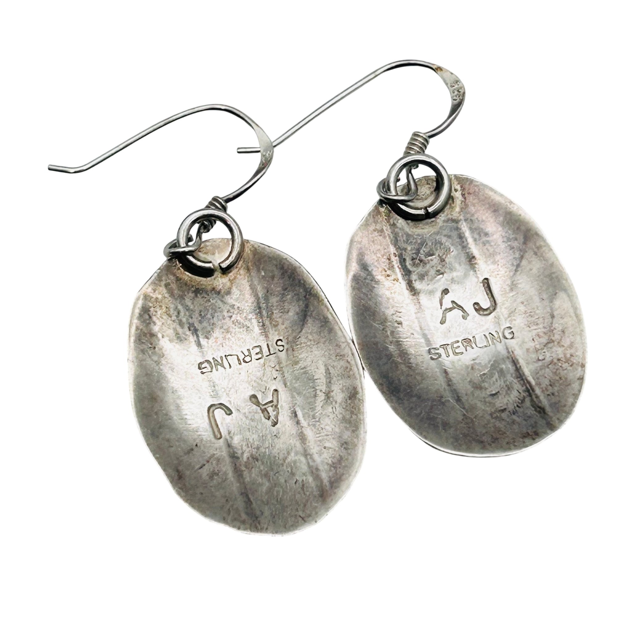 Andrew Johnson Navajo Sterling Stamped Earrings