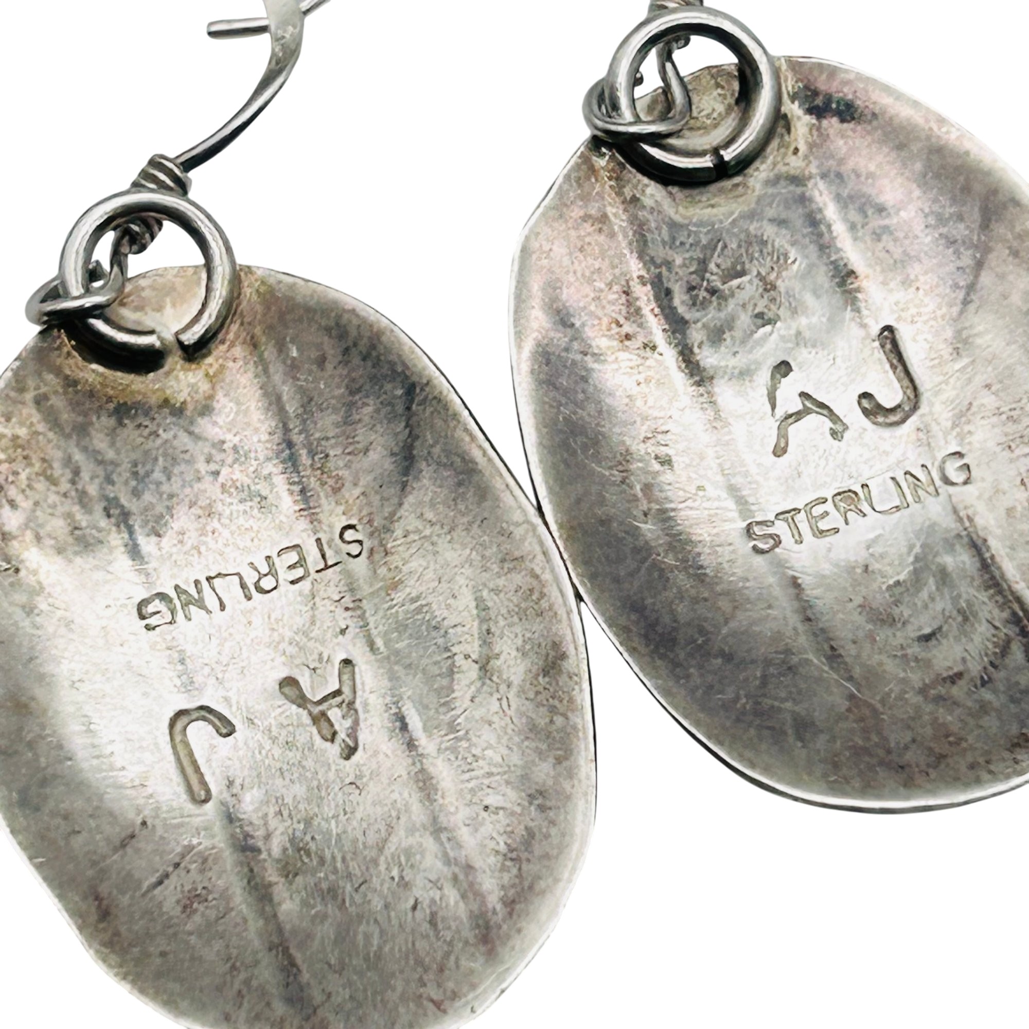 Andrew Johnson Navajo Sterling Stamped Earrings