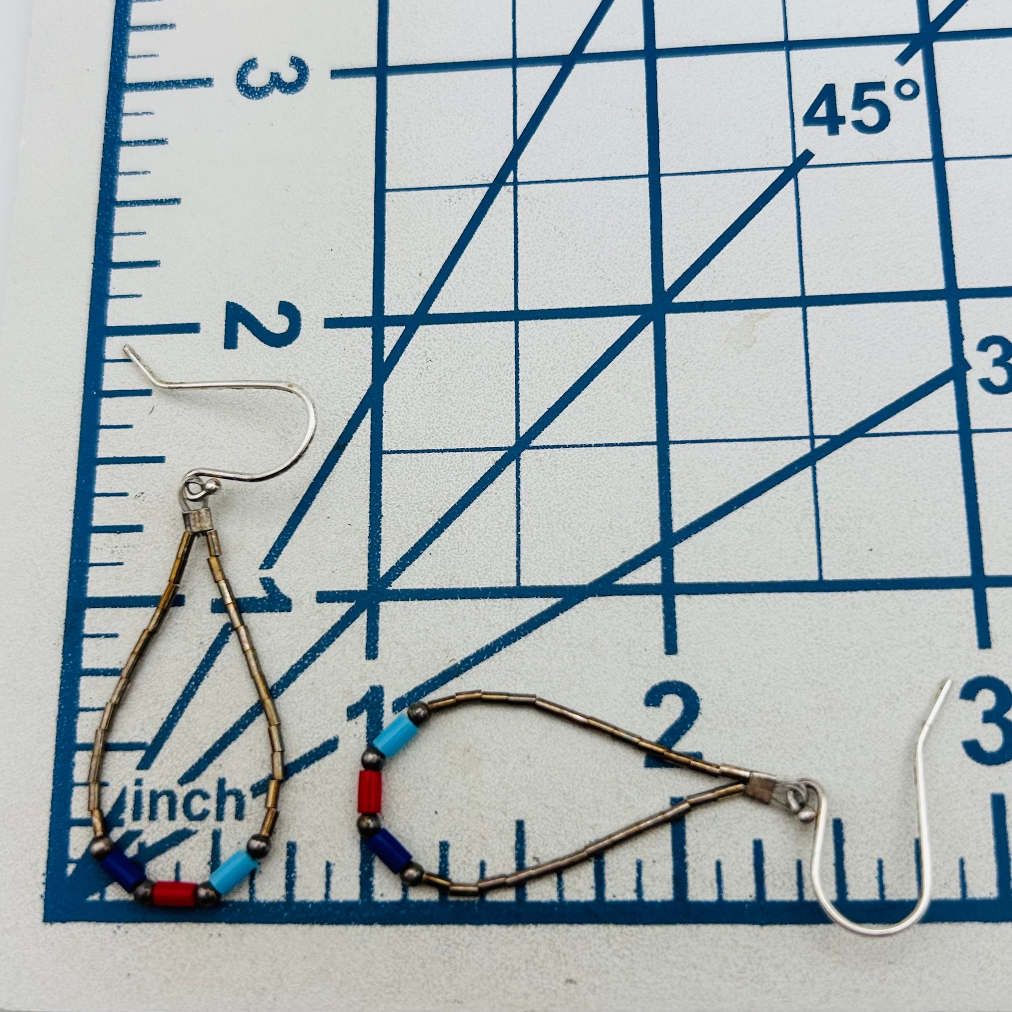 Southwest Sterling Hook Earrings