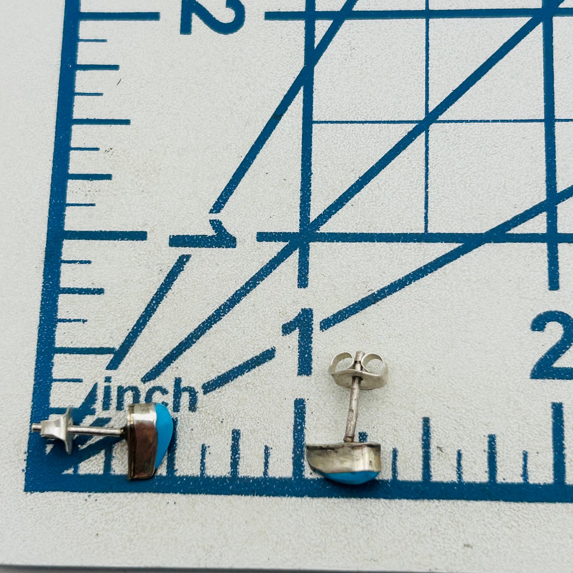 Southwest Sterling Turquoise Earrings