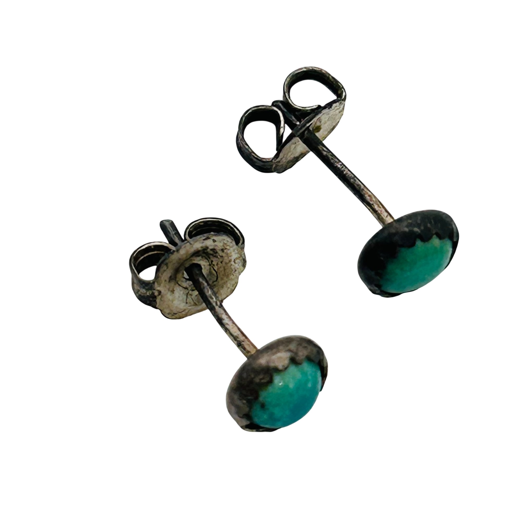 Vintage Navajo Sterling Turquoise Earrings