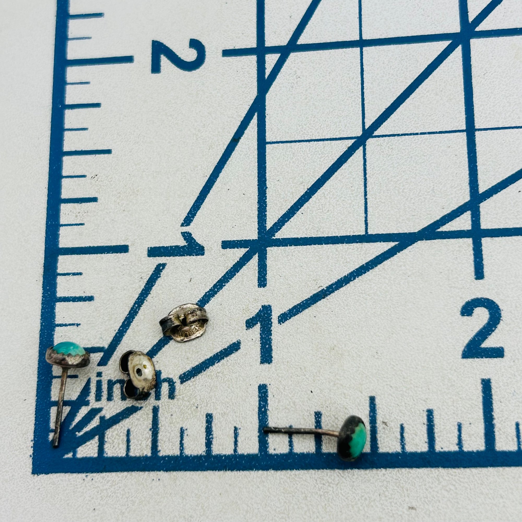 Vintage Navajo Sterling Turquoise Earrings