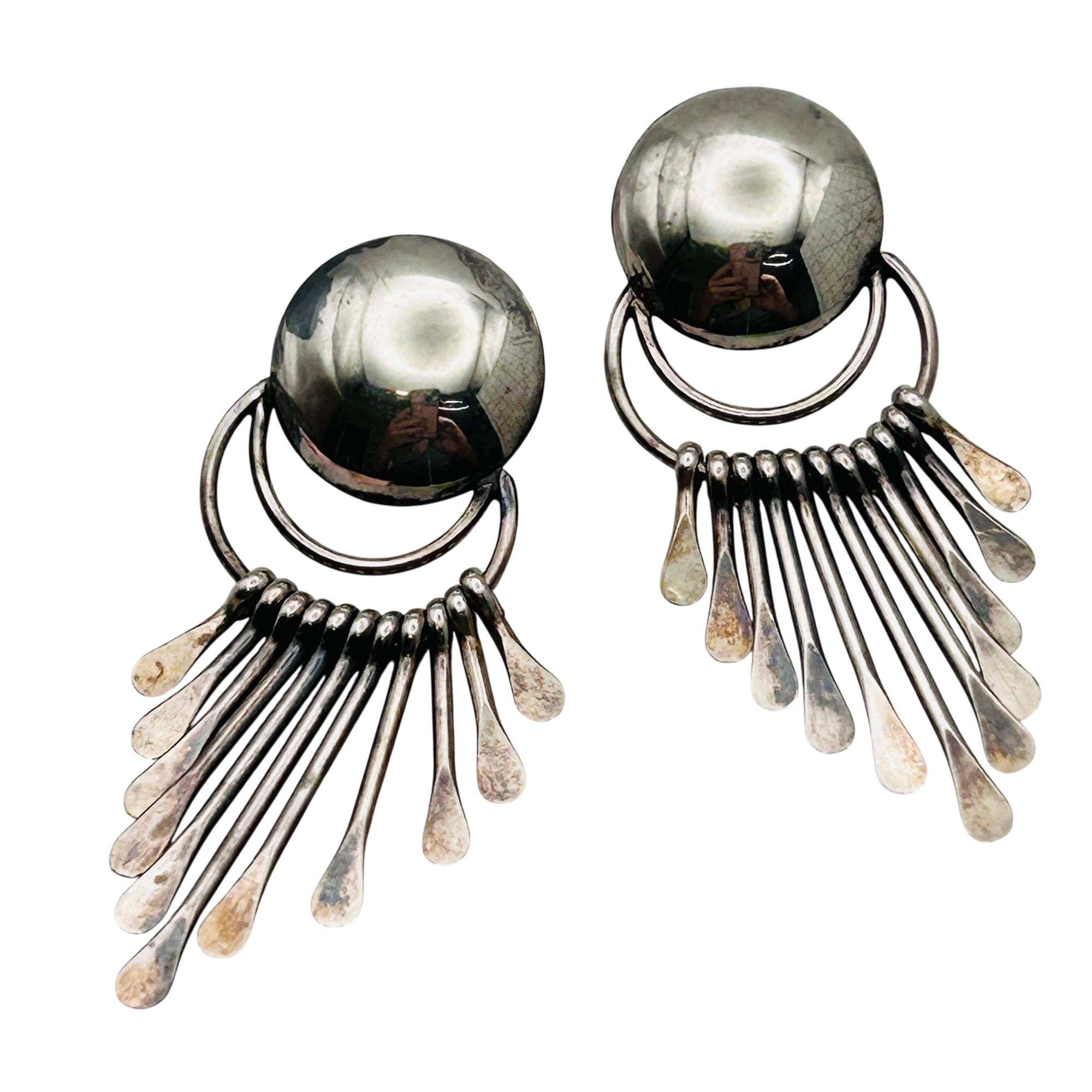 Paula Armstrong Navajo Sterling Earrings