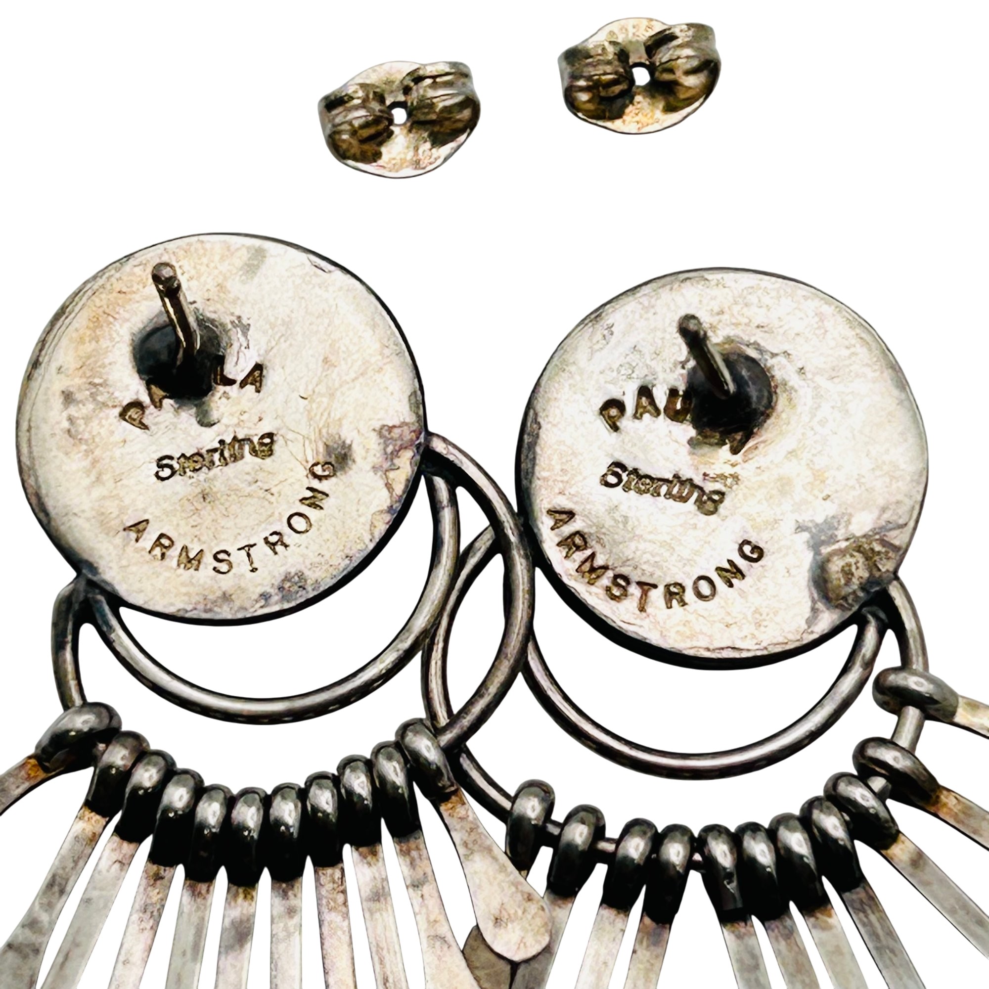 Paula Armstrong Navajo Sterling Earrings