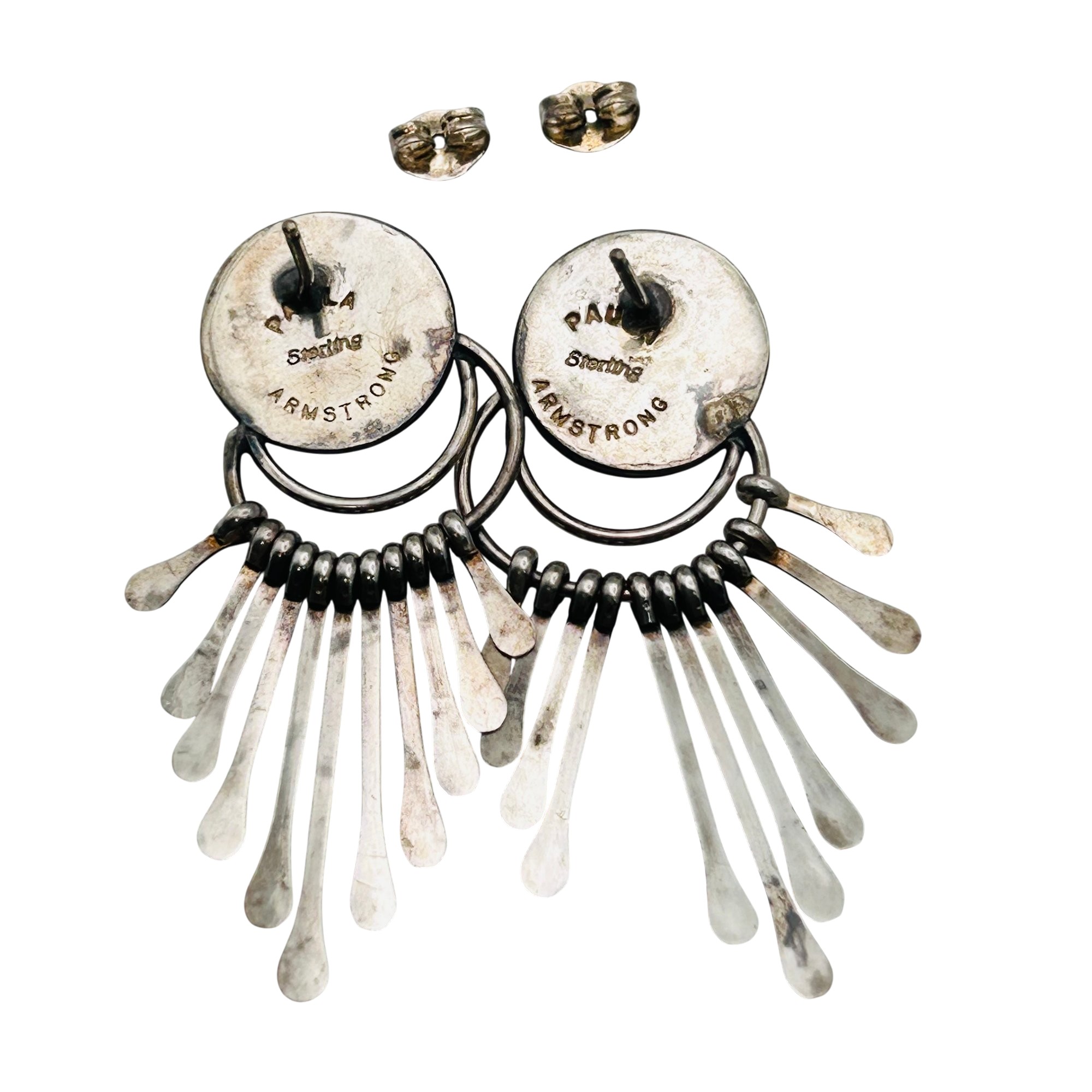 Paula Armstrong Navajo Sterling Earrings