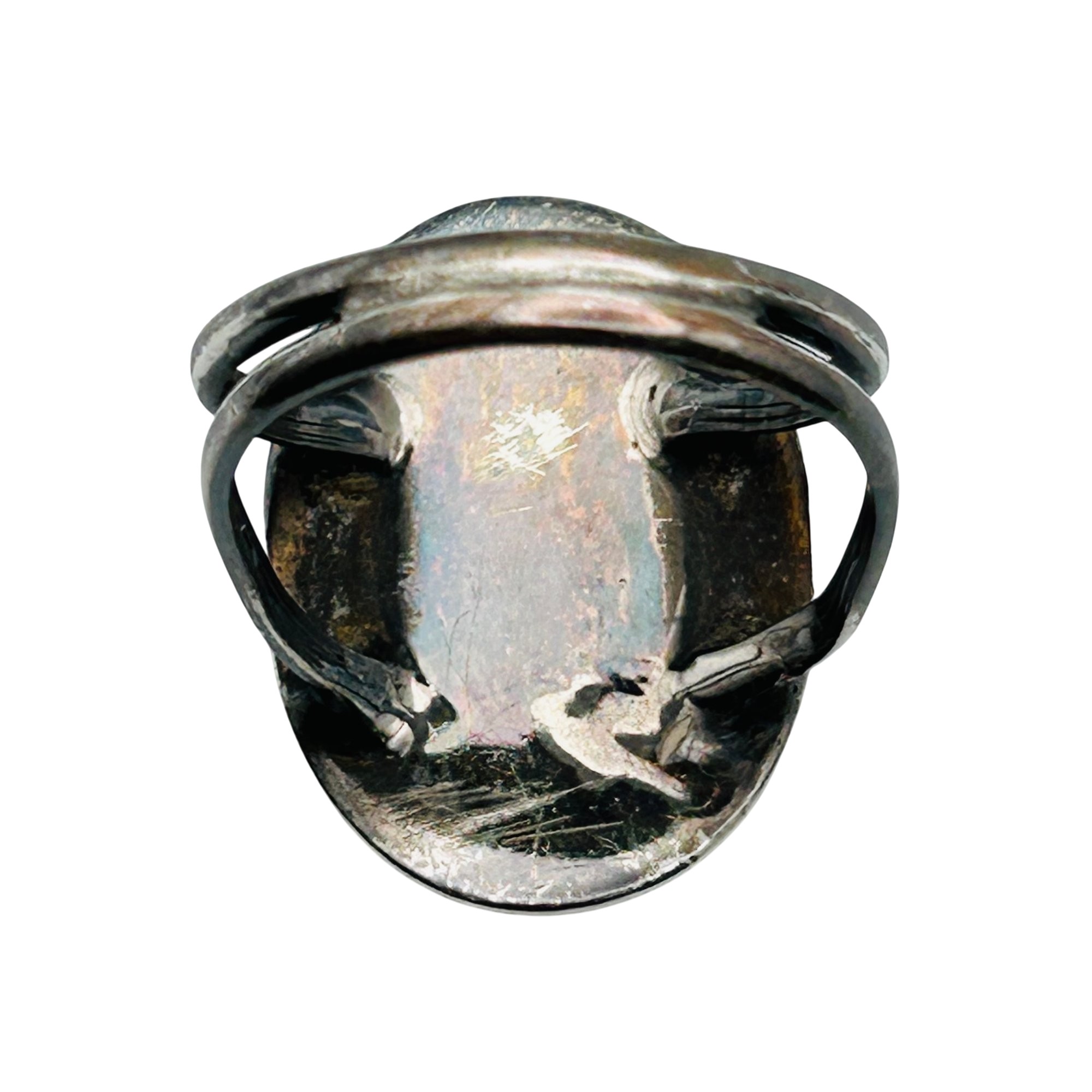 Navajo Sterling Shadow Box Ring Sz 8.5