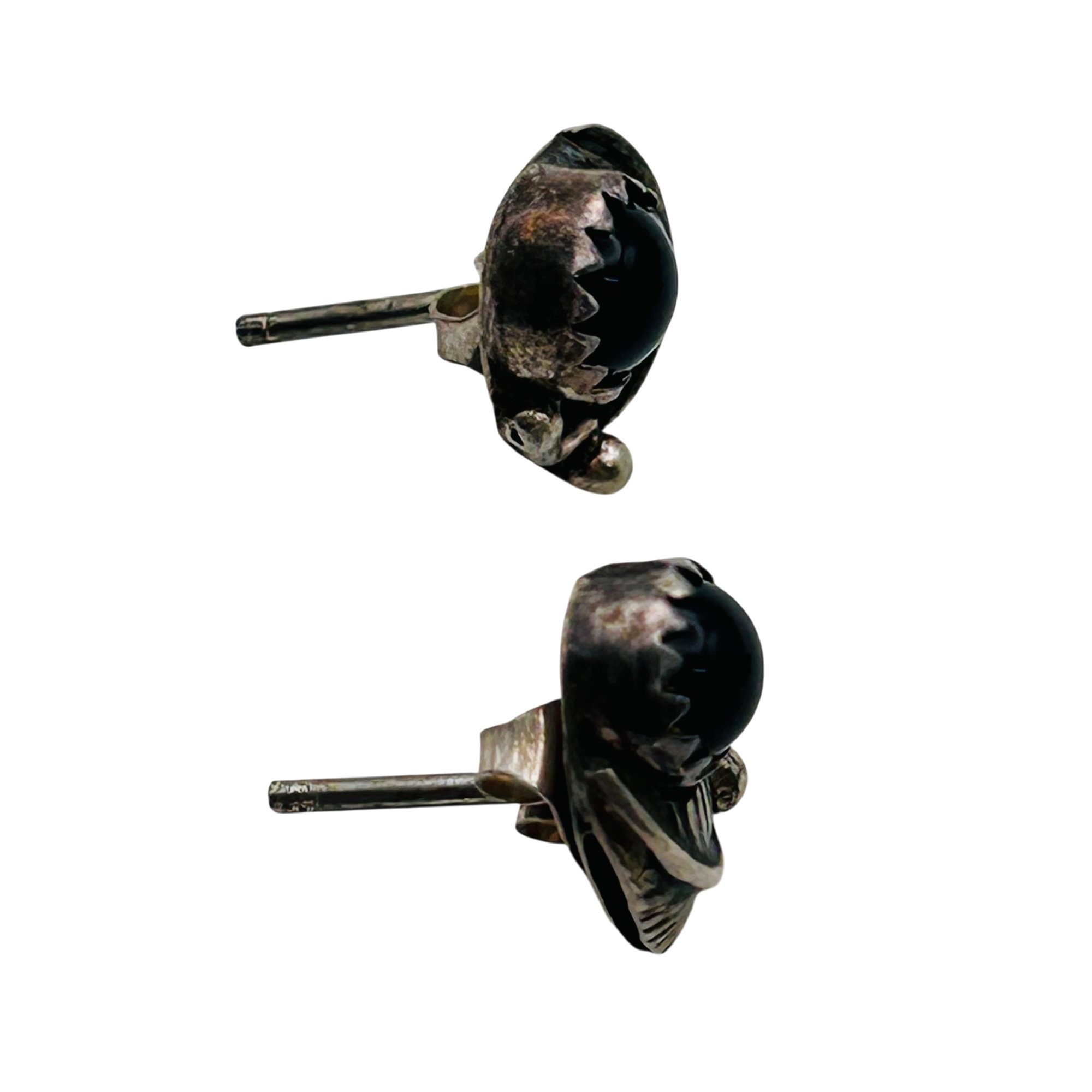 Native Sterling Onyx Earrings