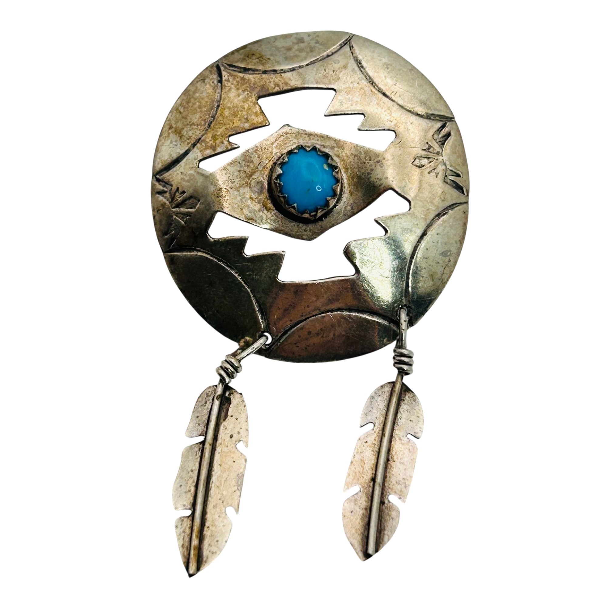 Vintage Navajo Sterling Turquoise Earrings