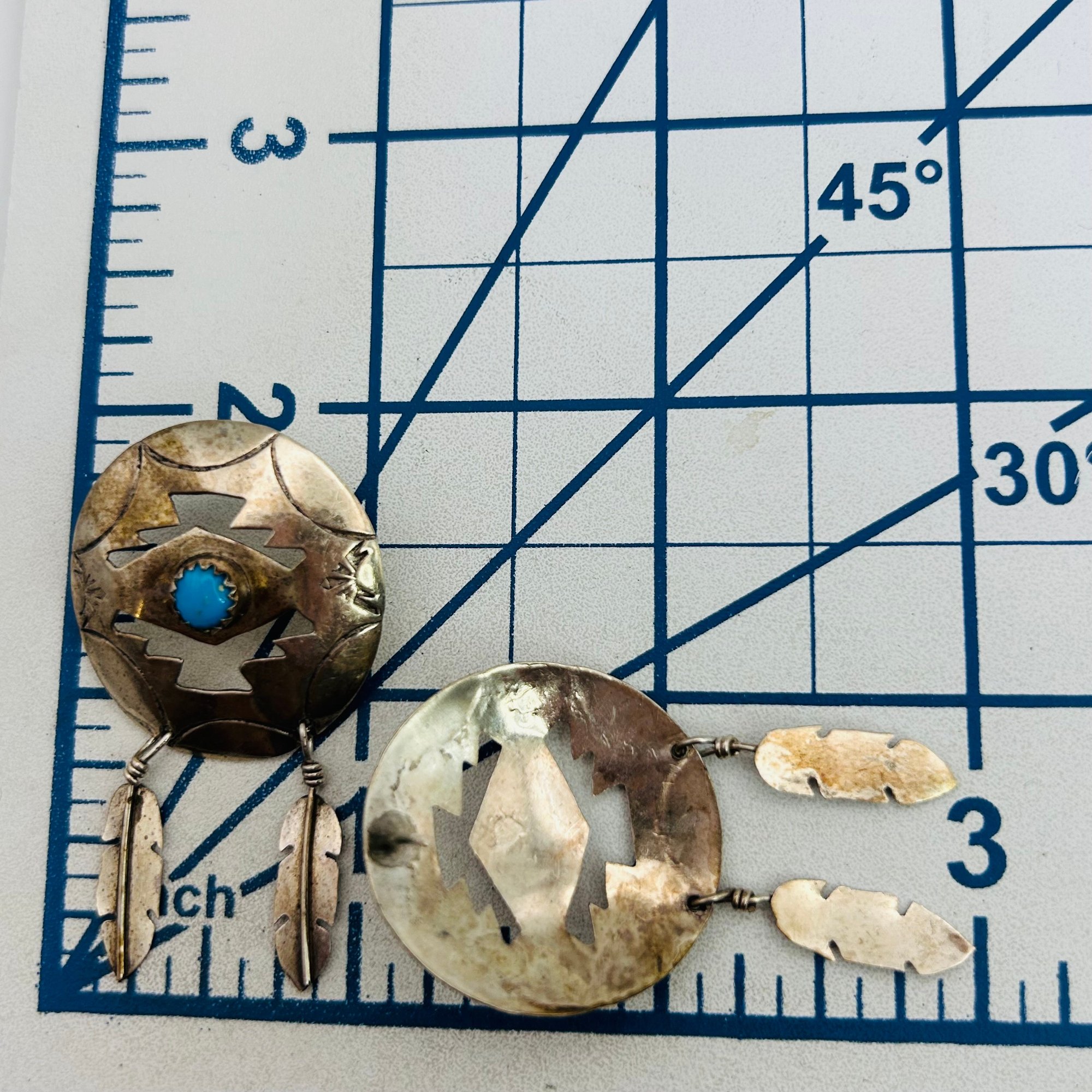 Vintage Navajo Sterling Turquoise Earrings