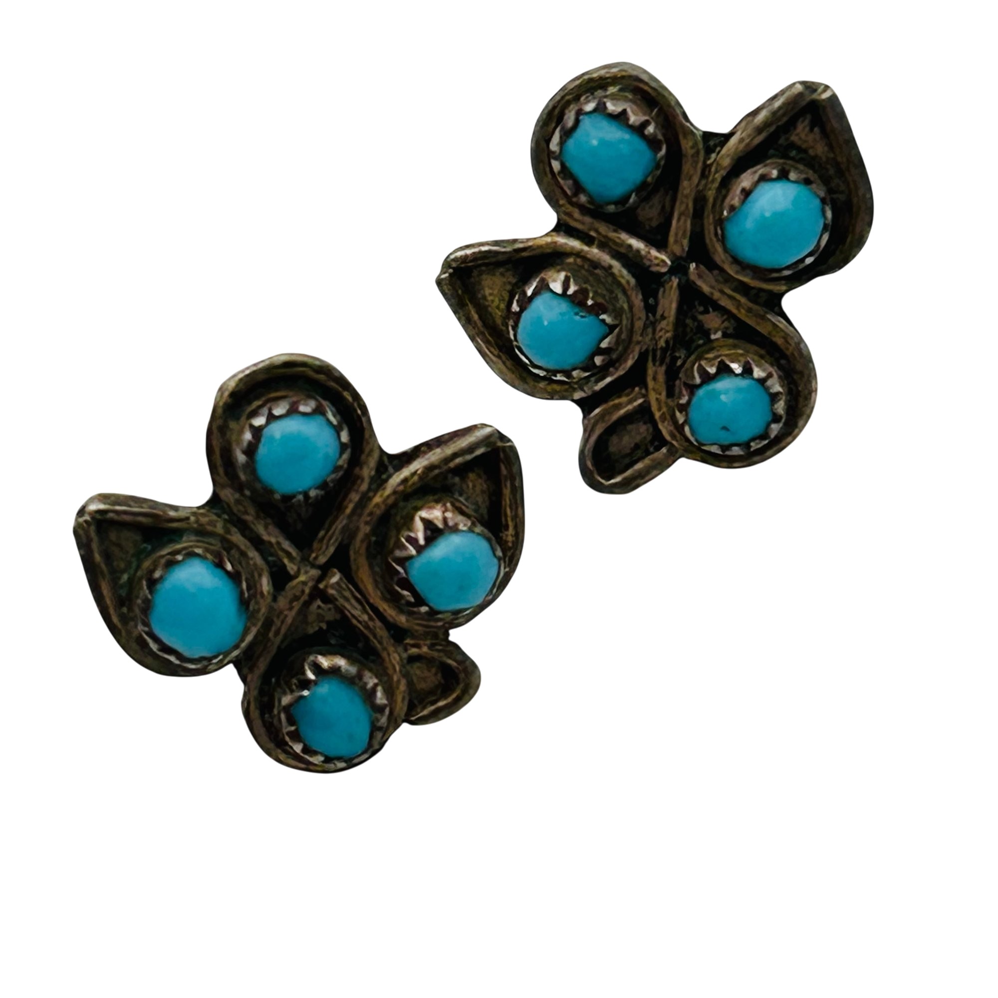 Zuni Sterling Turquoise Earrings
