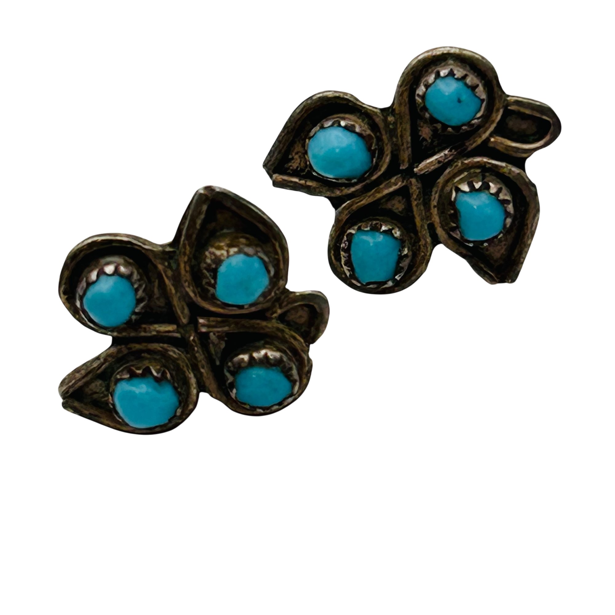 Zuni Sterling Turquoise Earrings
