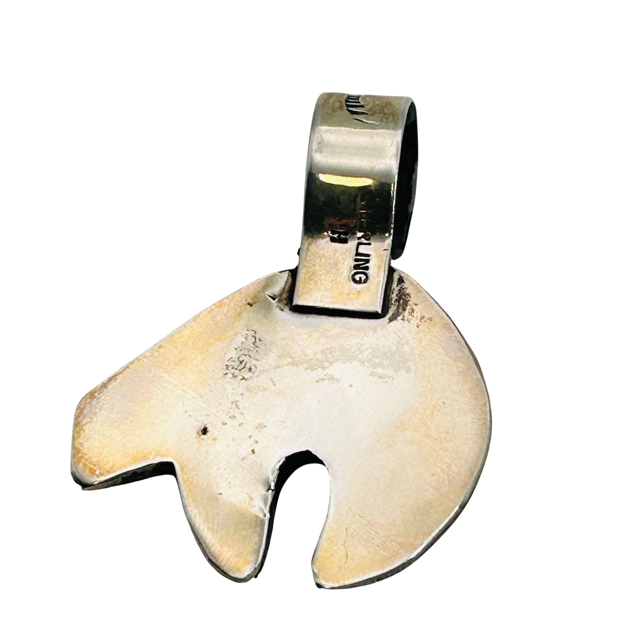 Signed Vintage Navajo Sterling Bear Pendant