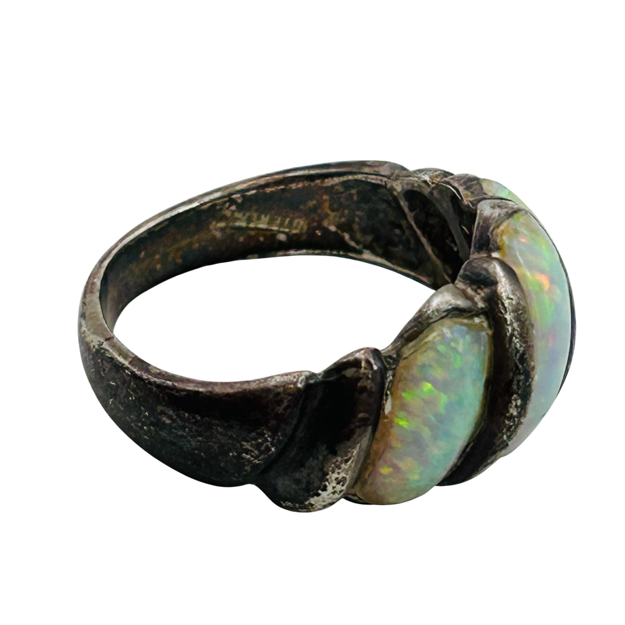Ted Ott Navajo Sterling Opal Ring Sz 4.5