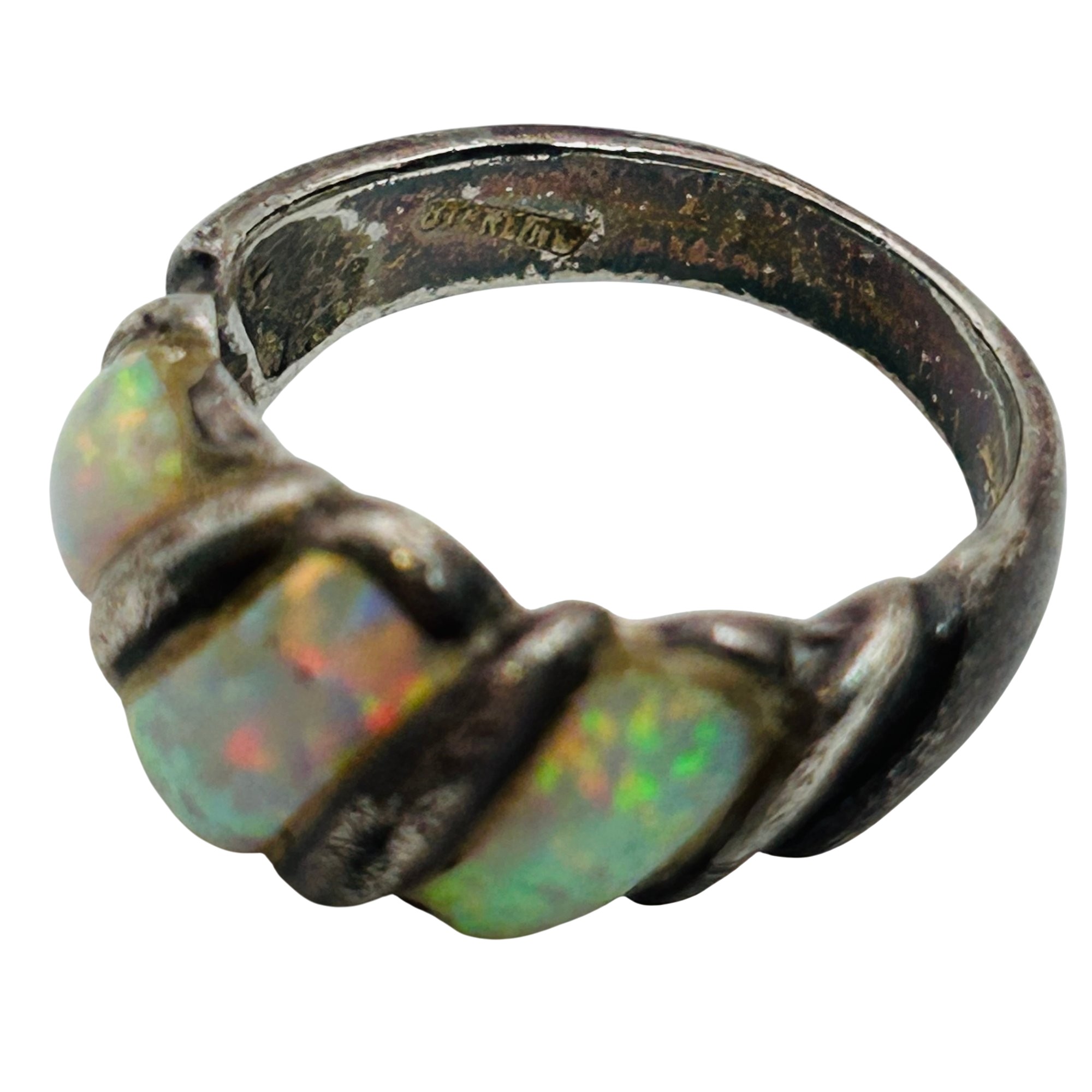Ted Ott Navajo Sterling Opal Ring Sz 4.5
