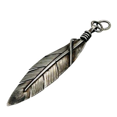 Sadie Sam Navajo Sterling Feather Pendant 3.3g